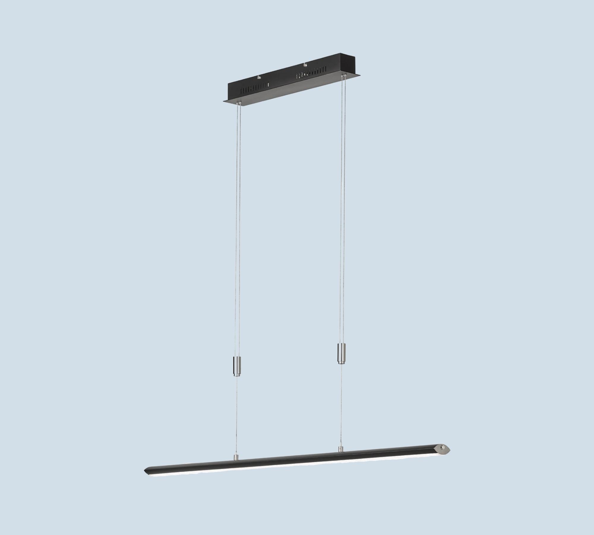 LED-Pendelleuchte Metall Schwarz