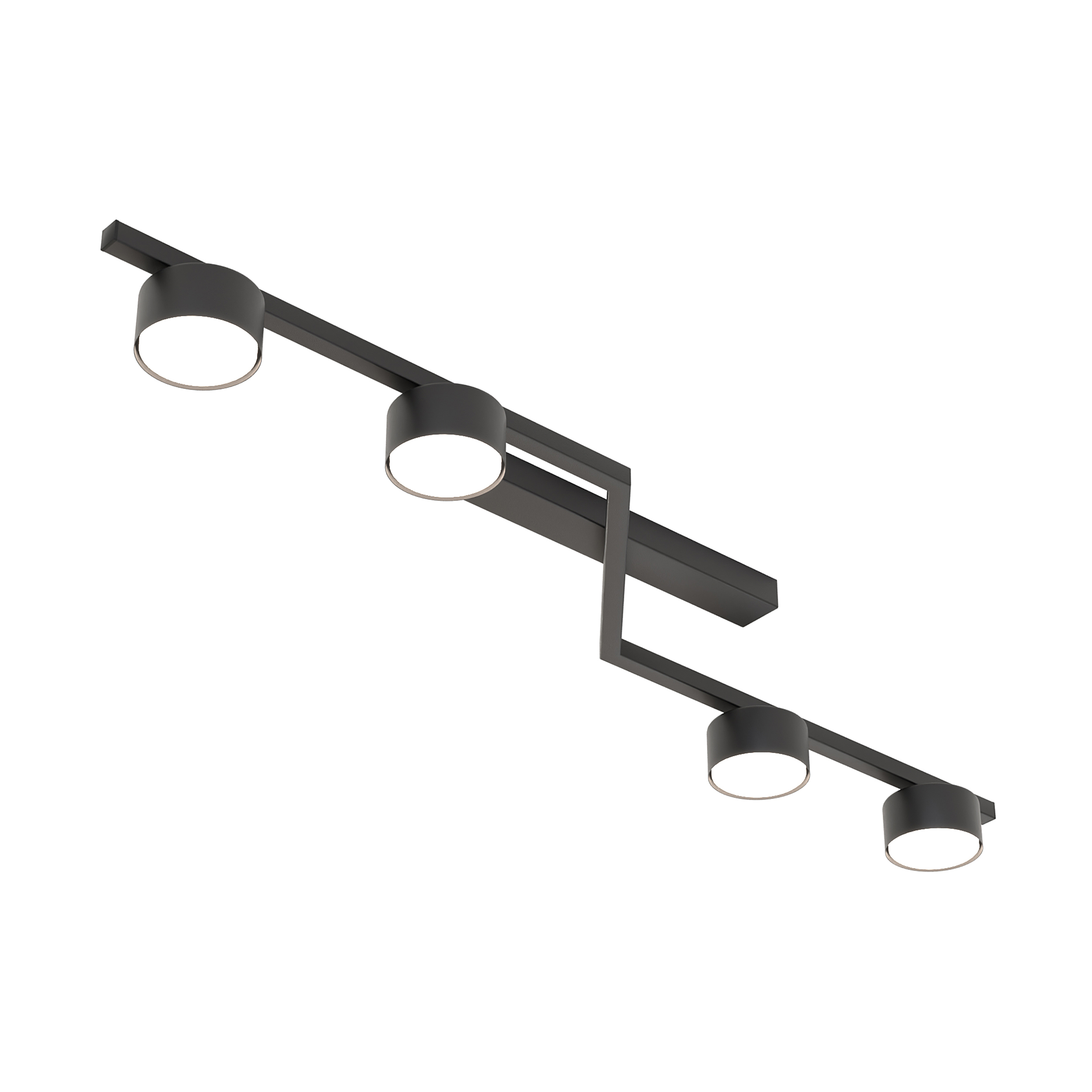 Ceiling Light Skan 4-Light Steel Black