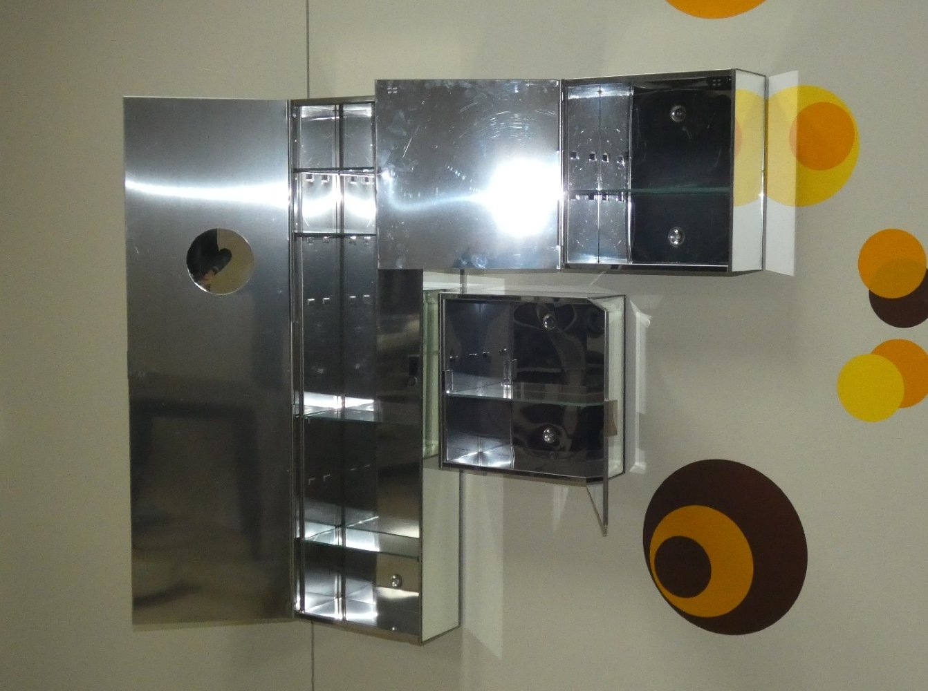 Mirror Cabinets Set of 3 Vintage 1970s