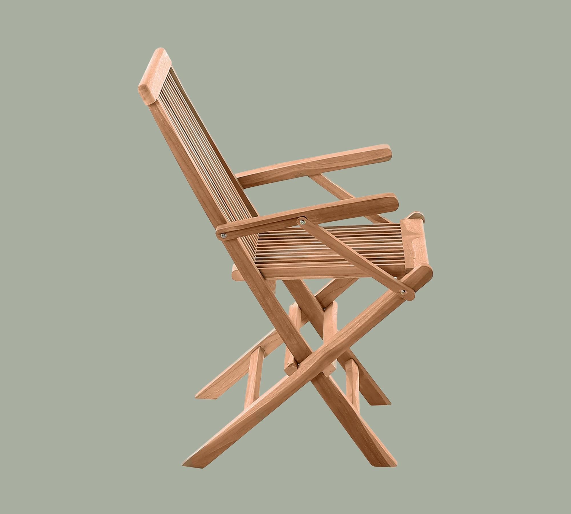 2x Klappstuhl Teakholz Hellbraun