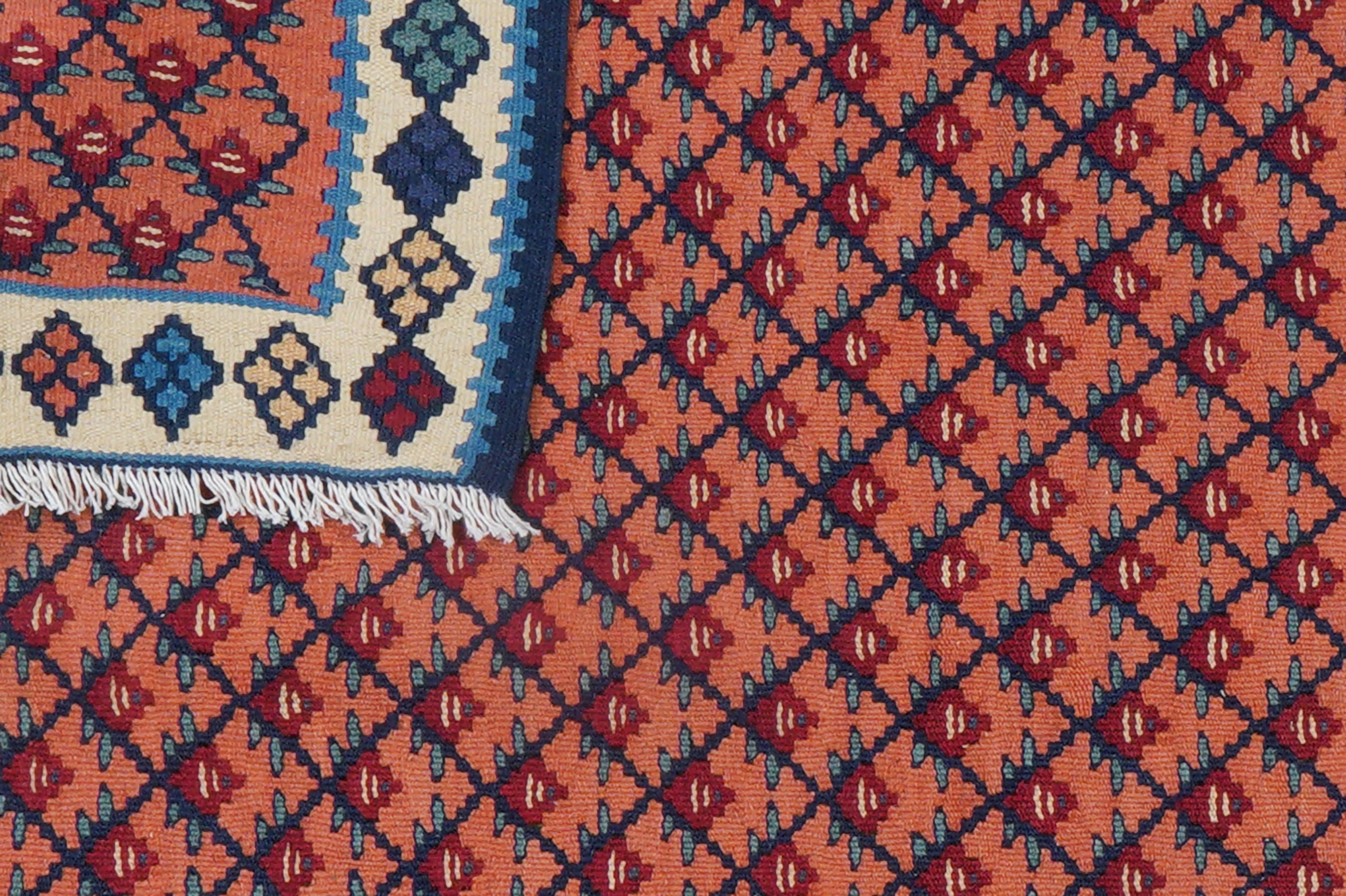 Kilim Senneh Teppich Mehrfarbig