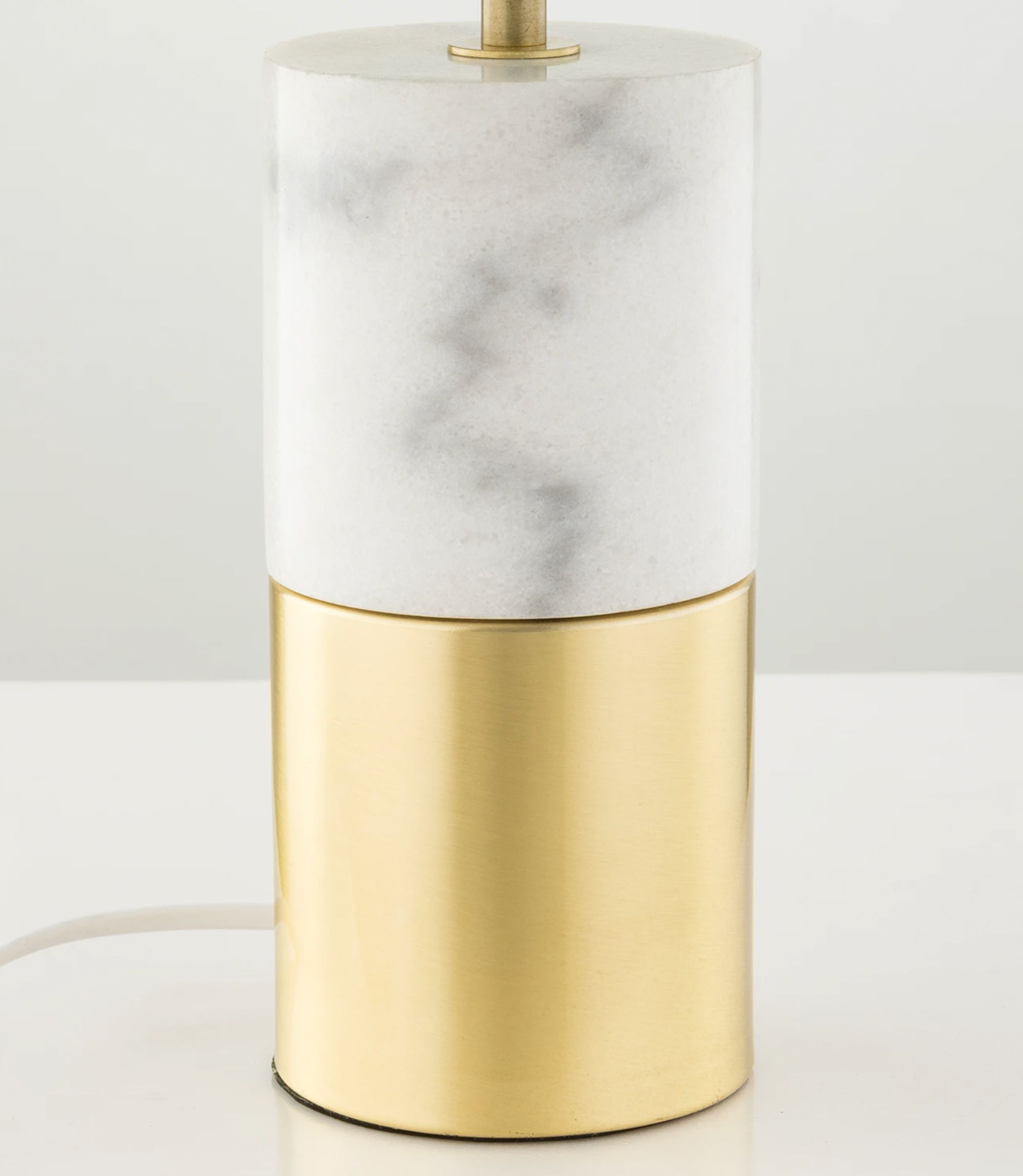 Tischleuchte Hege Leinen / Marmor 1-flammig