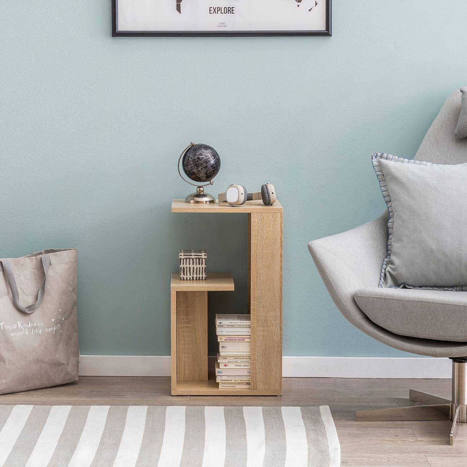 Beistelltisch Longvic Eiche Artisan Dekor