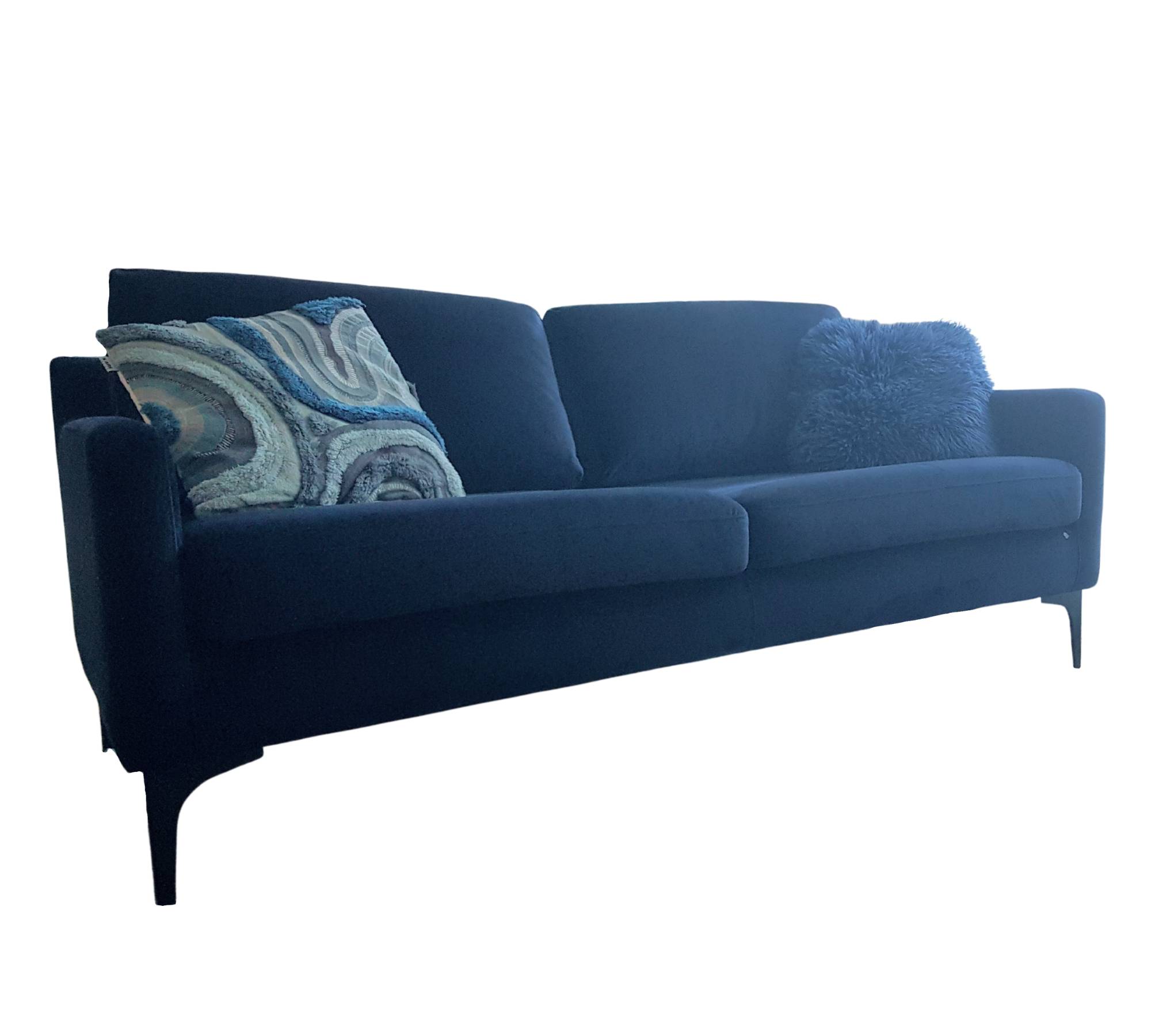 Astha 2-Sitzer Sofa Samt Dunkelblau 