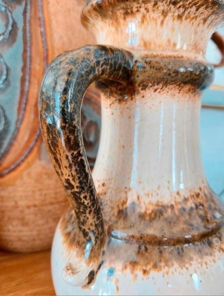 Vintage Vase Keramik Beige