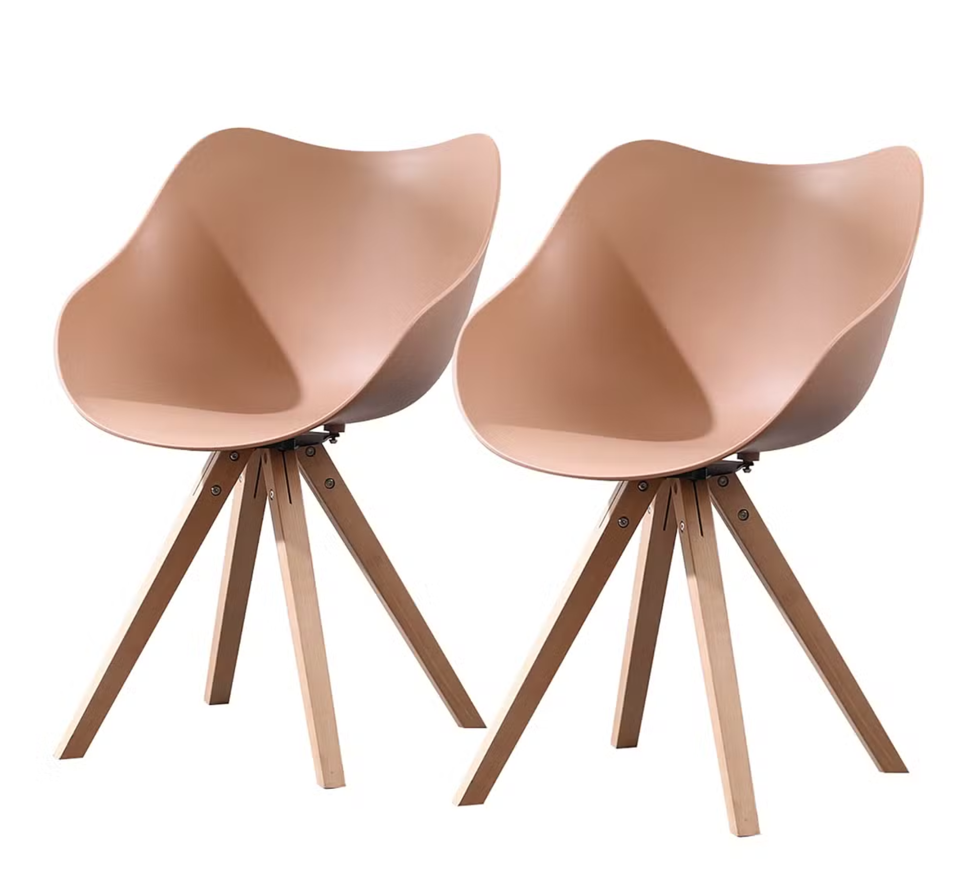 2x Kartor Armlehnstuhl Webstoff Altrosa