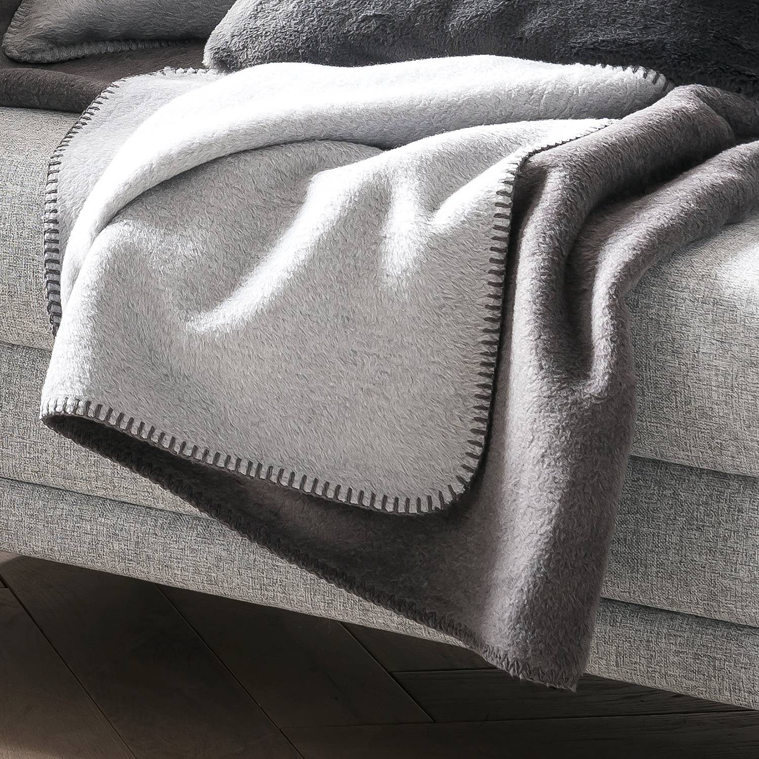 Twiin Wohndecke Baumwolle Grau 150 x 200cm