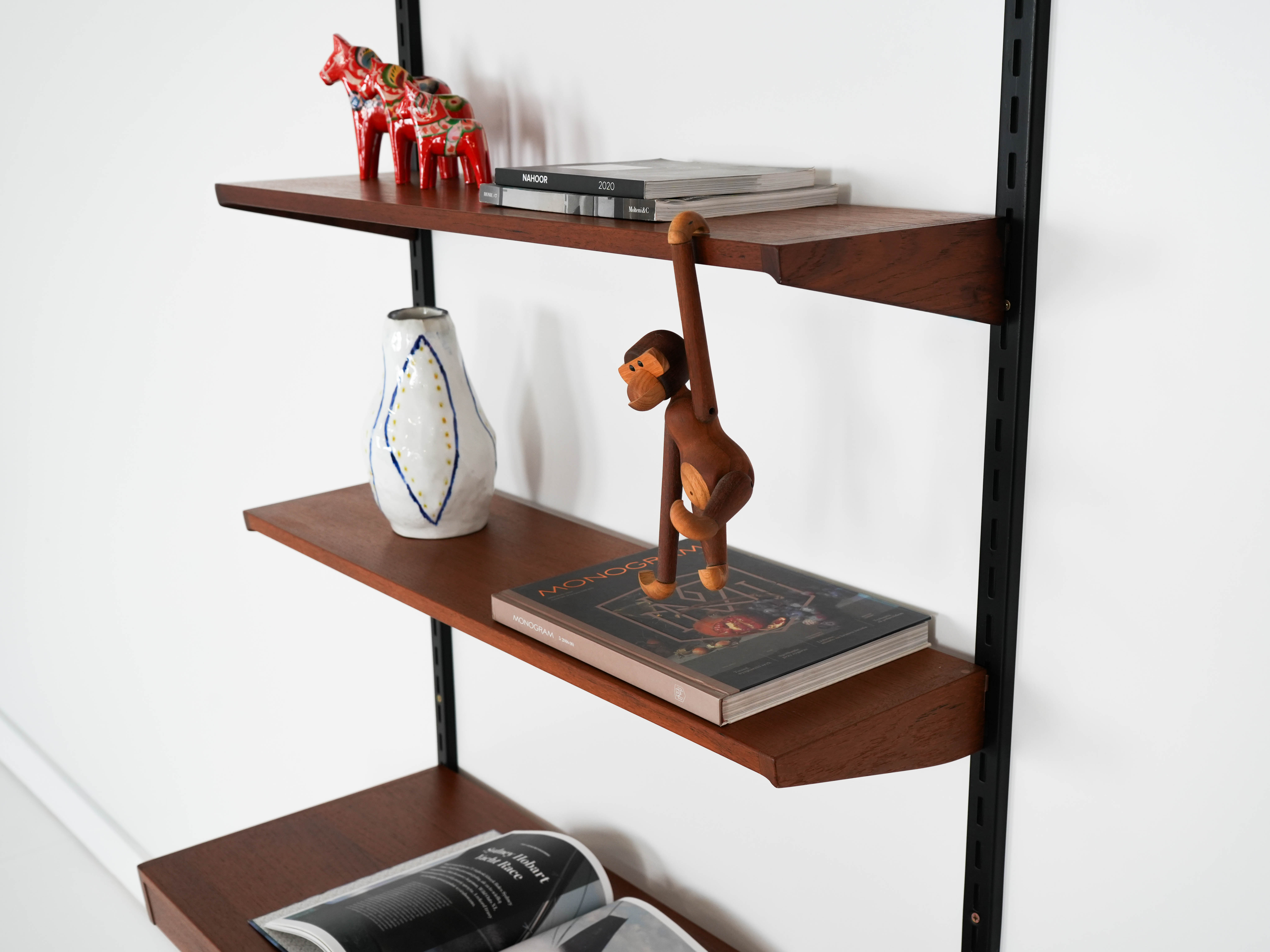 Modular teak shelving unit 1960s