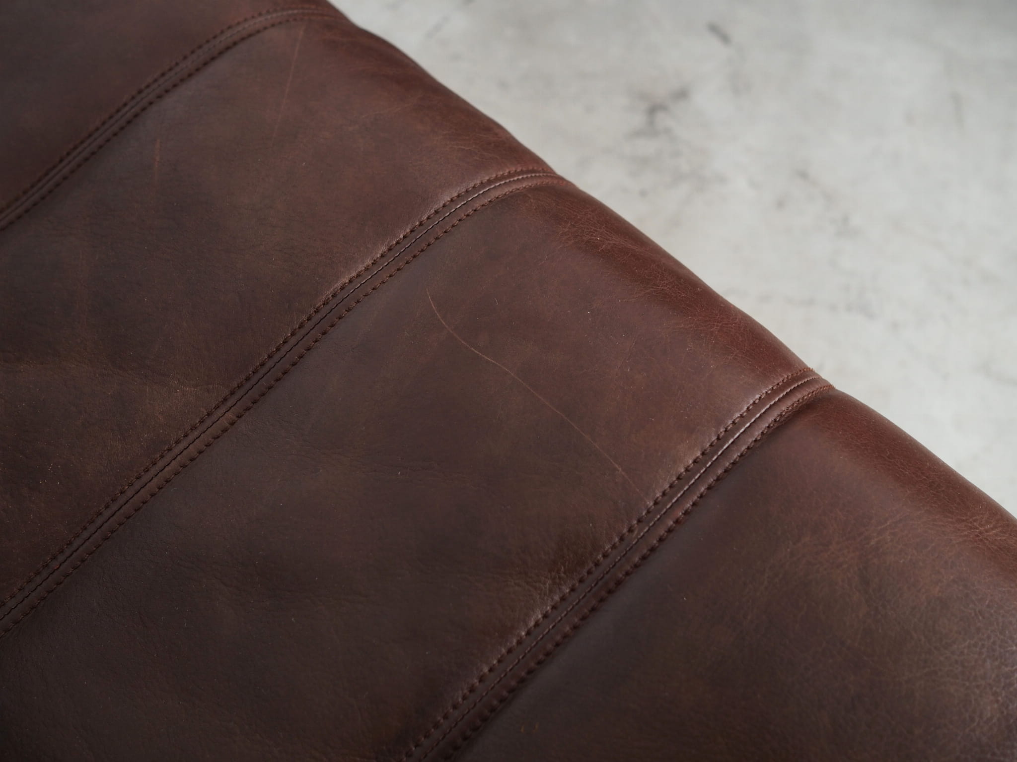 Sofa Leather Brown 1970s