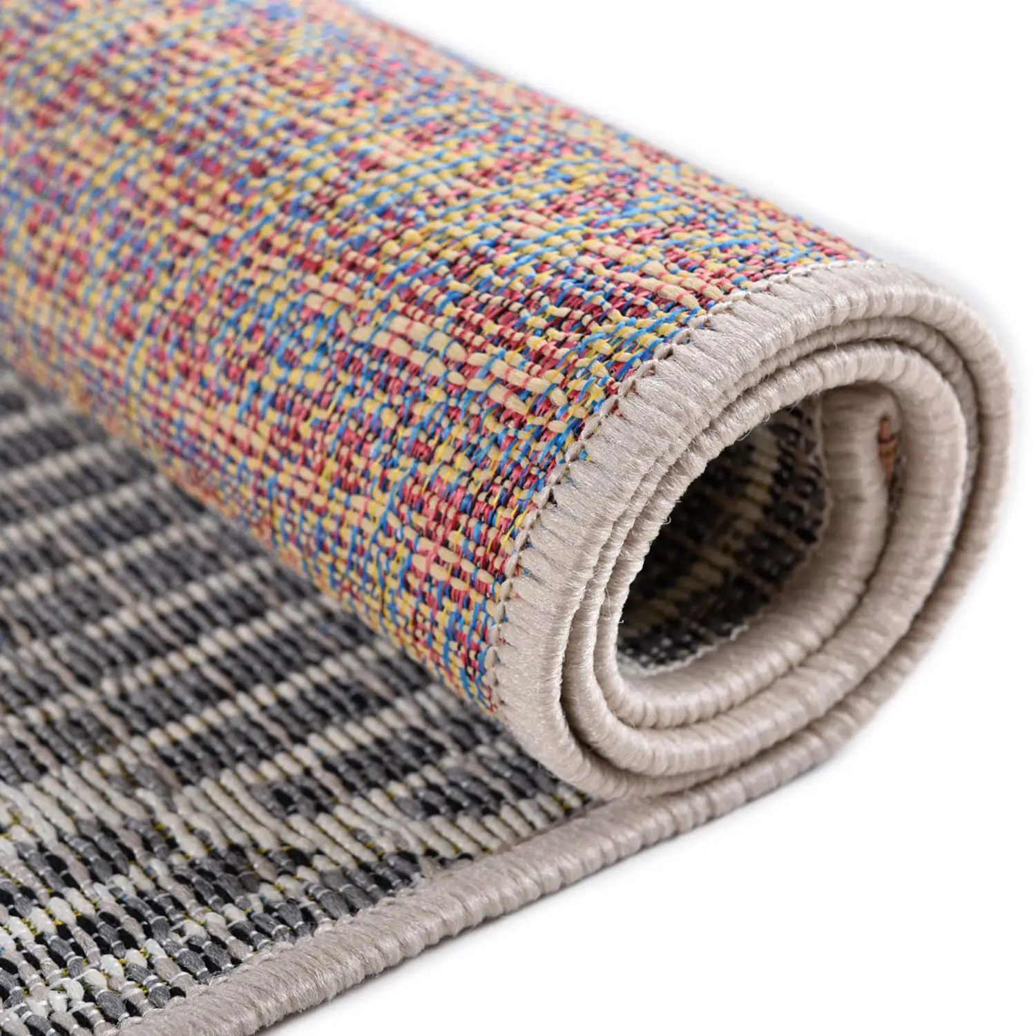 Funky Geometric Outdoorteppich Beige