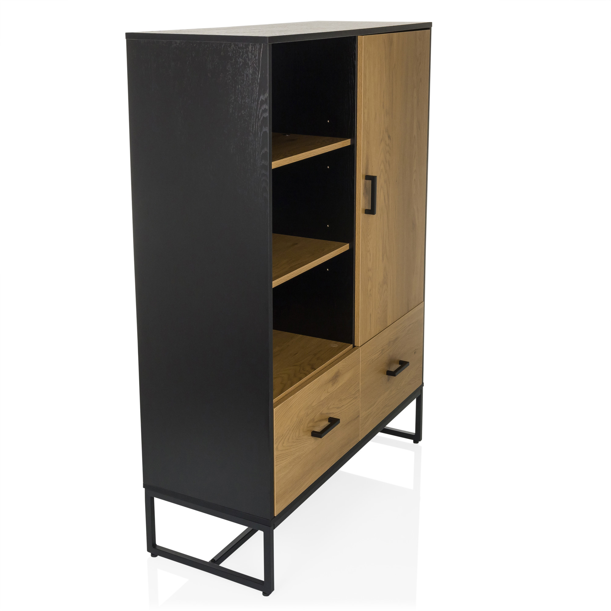 Amio H Schrank Holz Schwarz