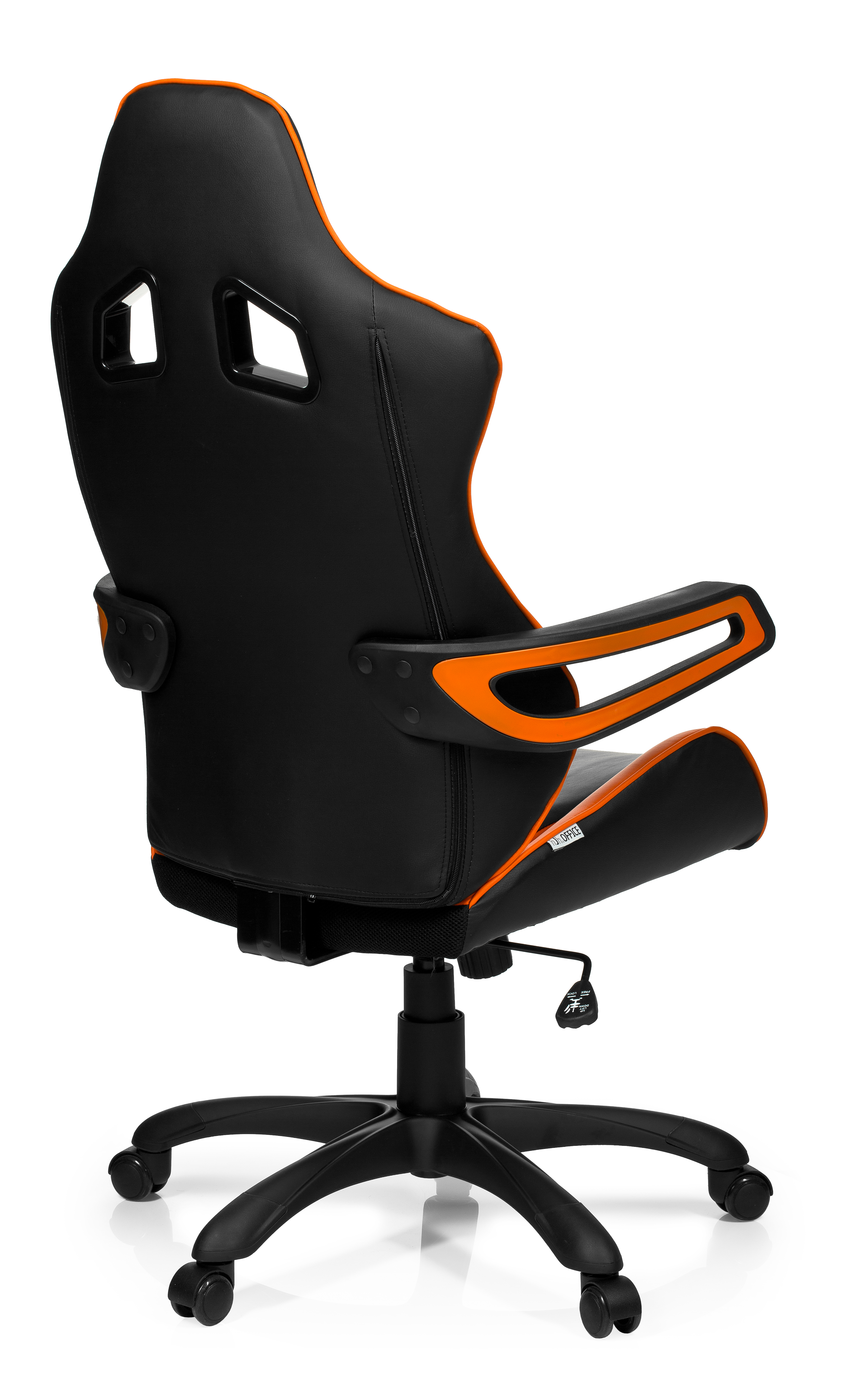 Game Pro Drehstuhl Kunstleder Schwarz Orange