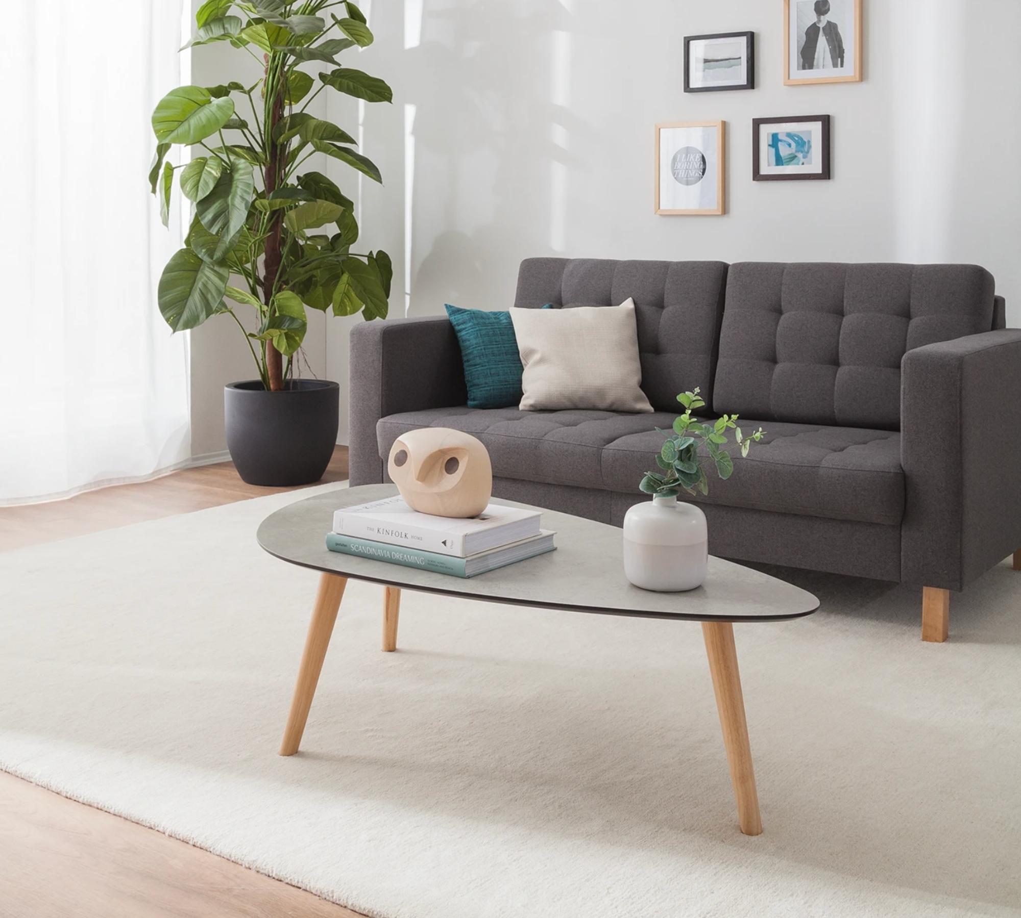 Couchtisch mit Platte aus Betonoptik 