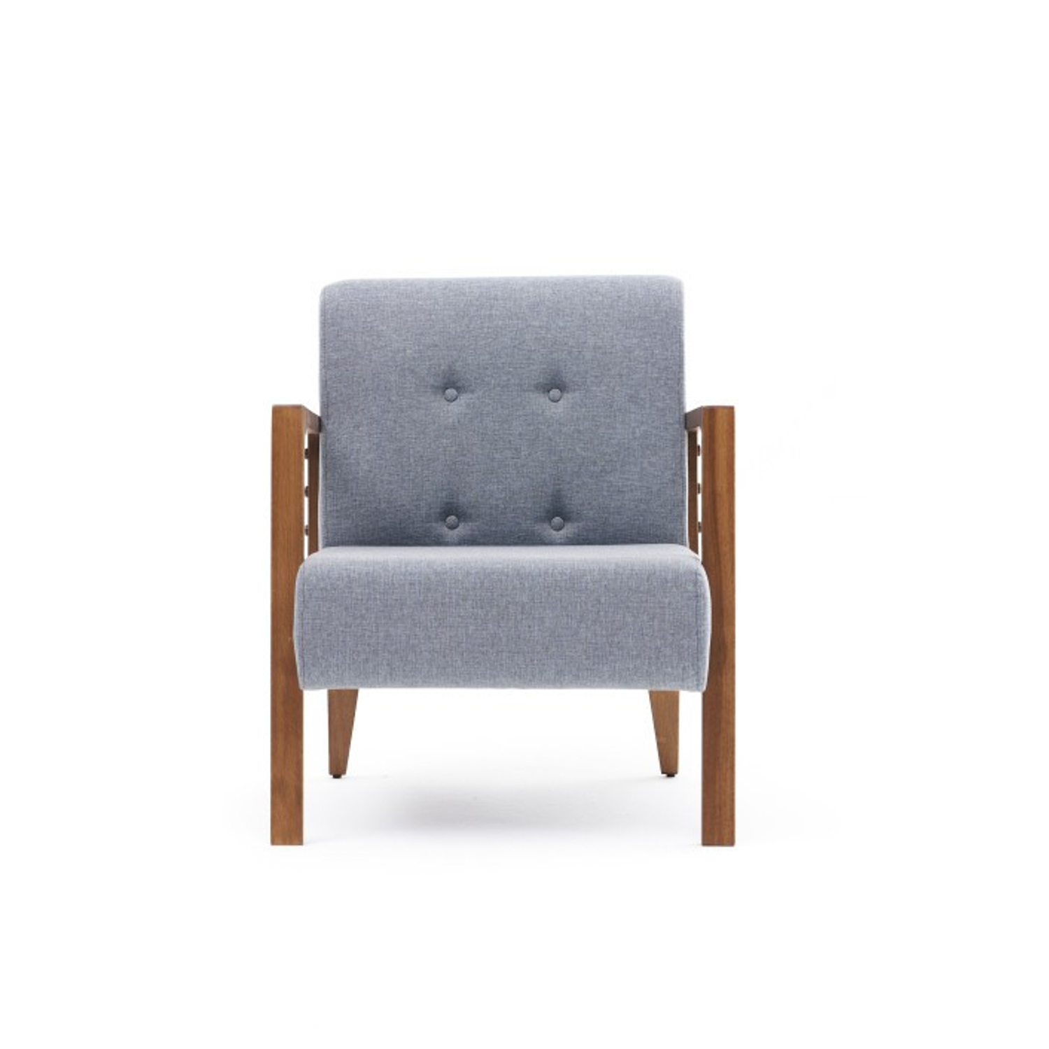 Kemer Armchair Wood Veneer Light Blue