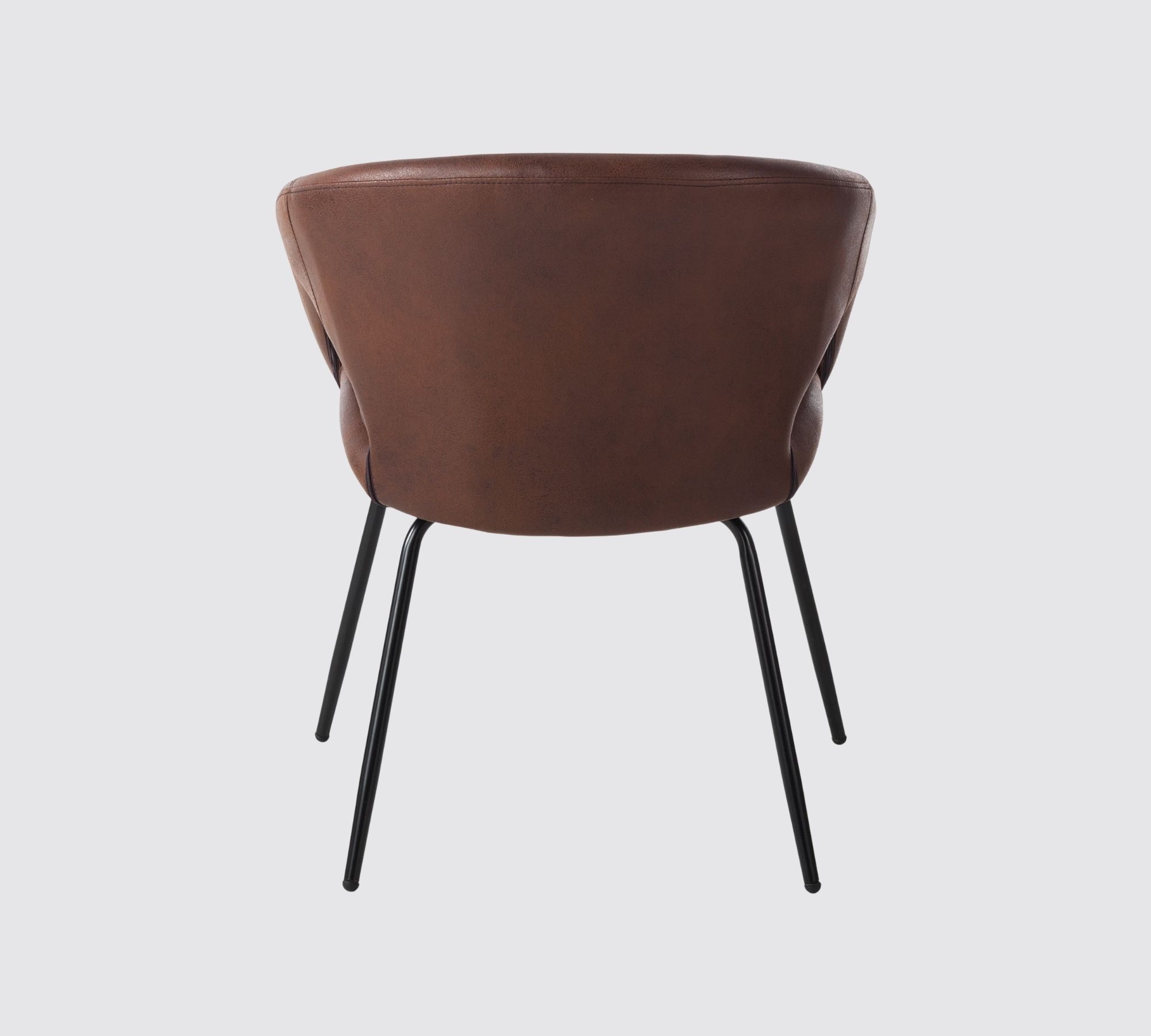 Armlehnstuhl mit Bezug aus Lederimitat Braun