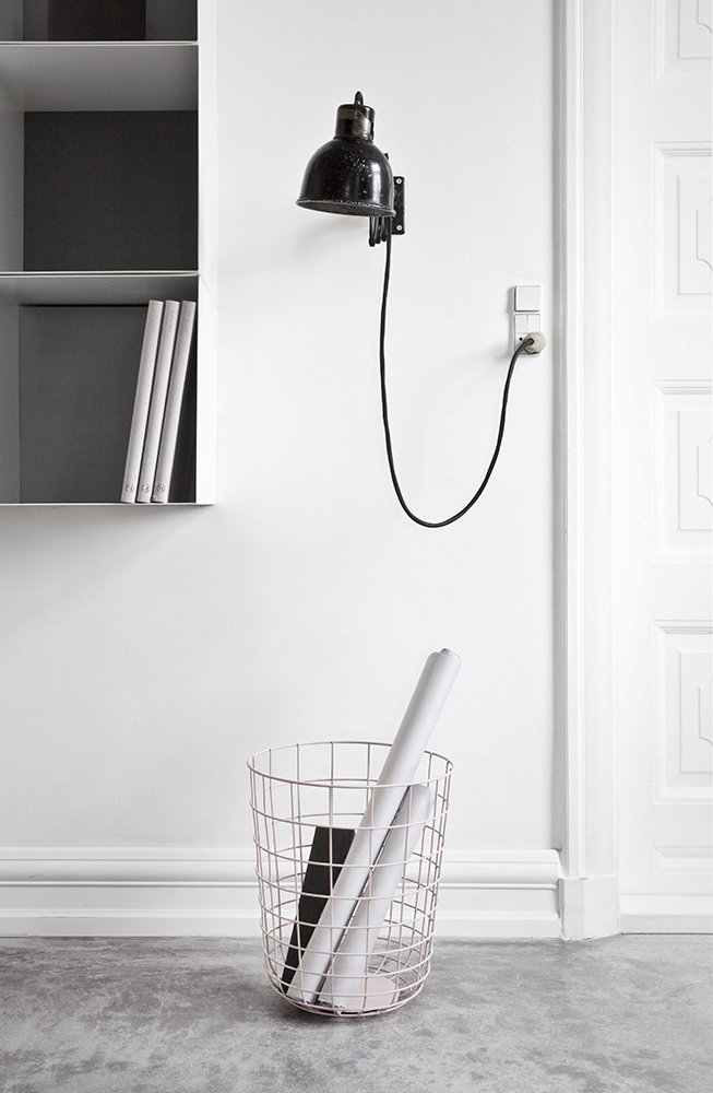 Wire Bin Papierkorb Schwarz