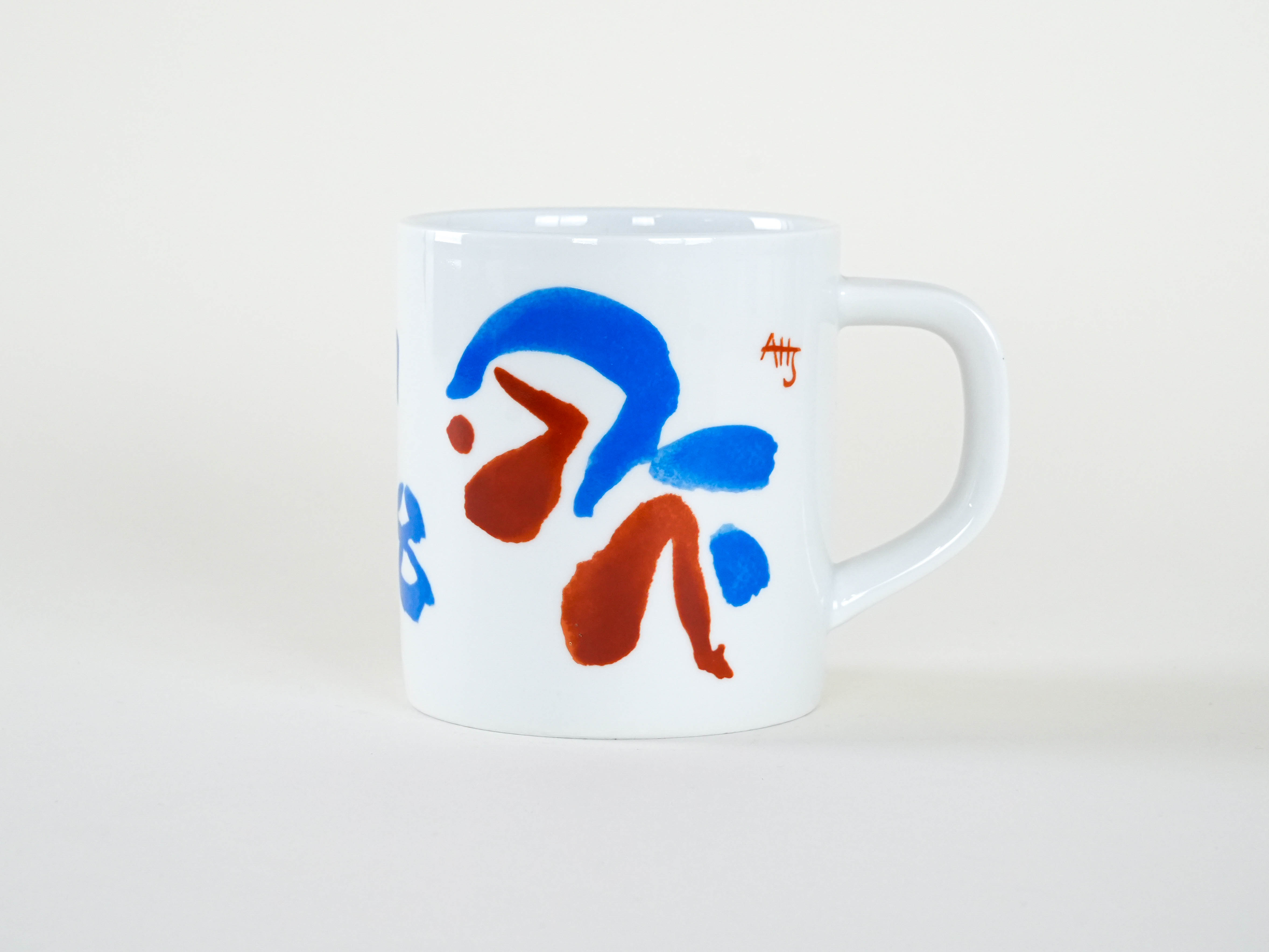 Collectible mug porcelain multicolored