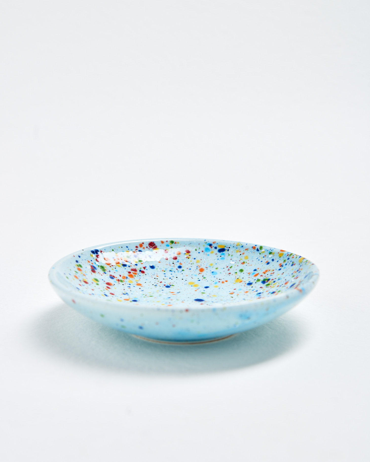 4x Party Mini Teller Keramik Blau 15 cm