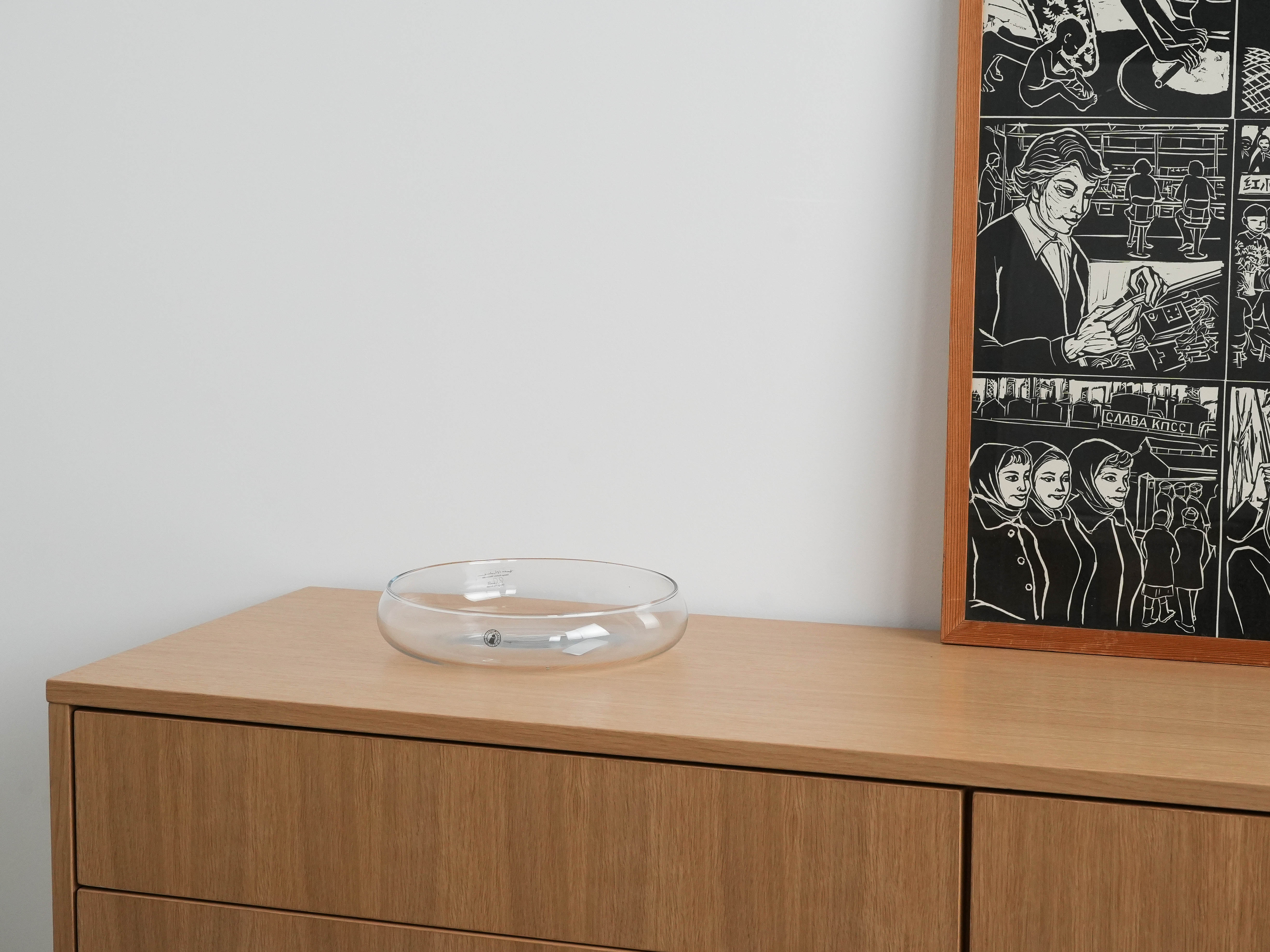 Glass bowl Transparent 1980s