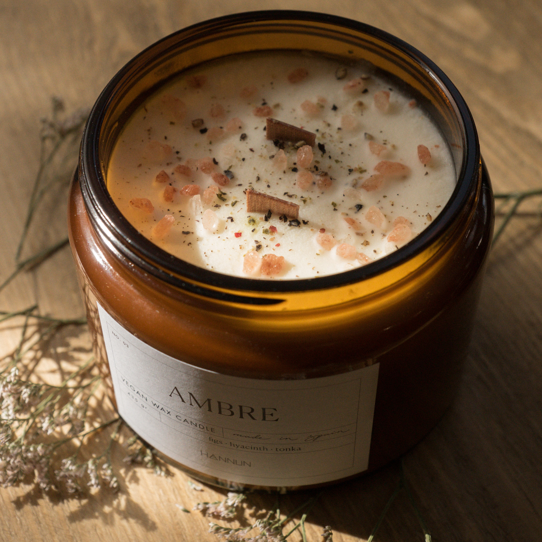 Ambre Duftkerze Sojawachs Braun