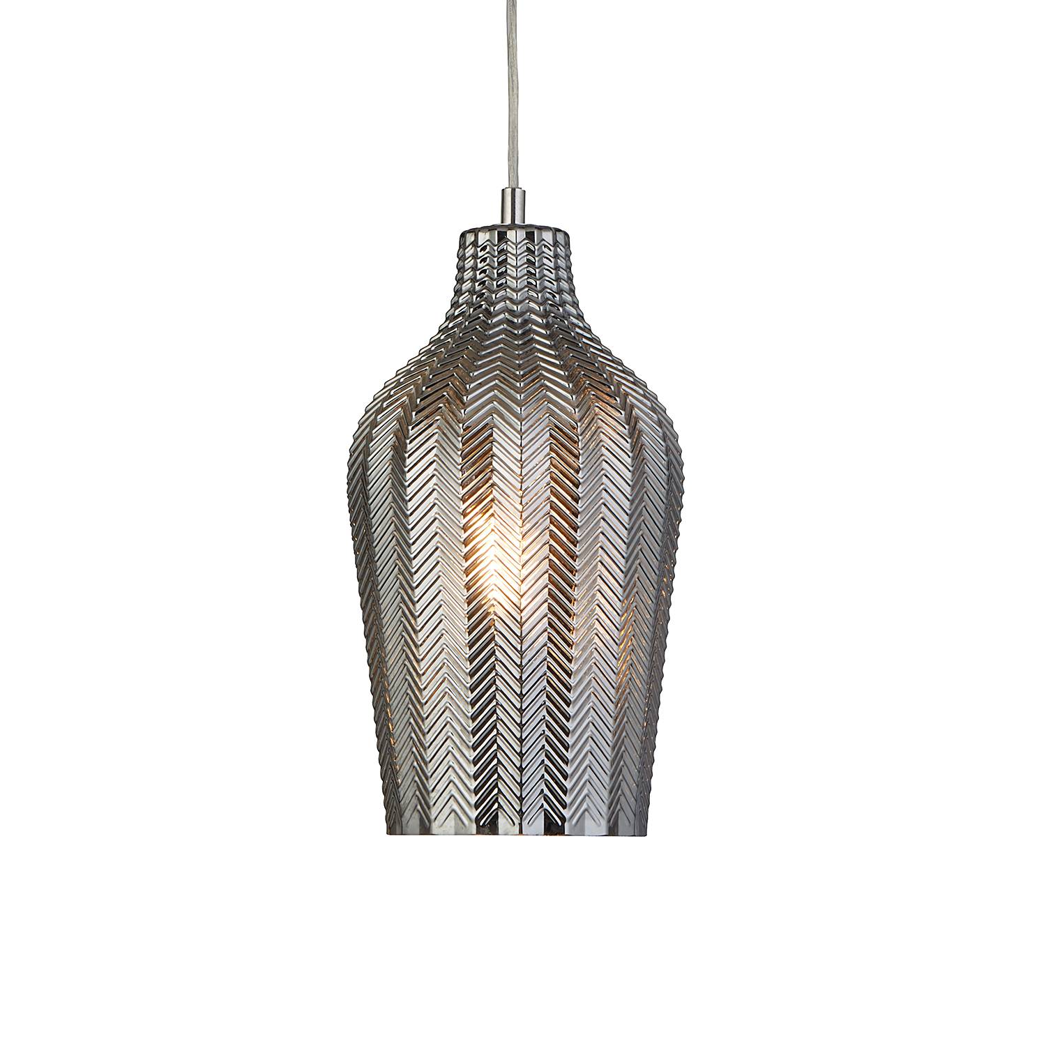 Pendelleuchte Chevron Silber 