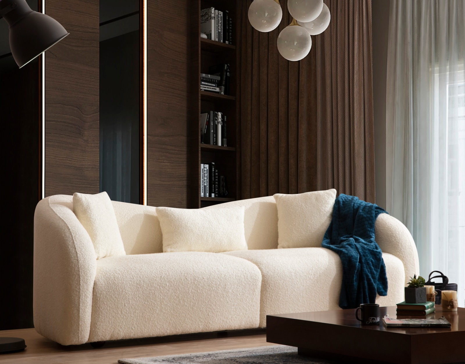 Venedik Sofa 3-Sitzer Creme