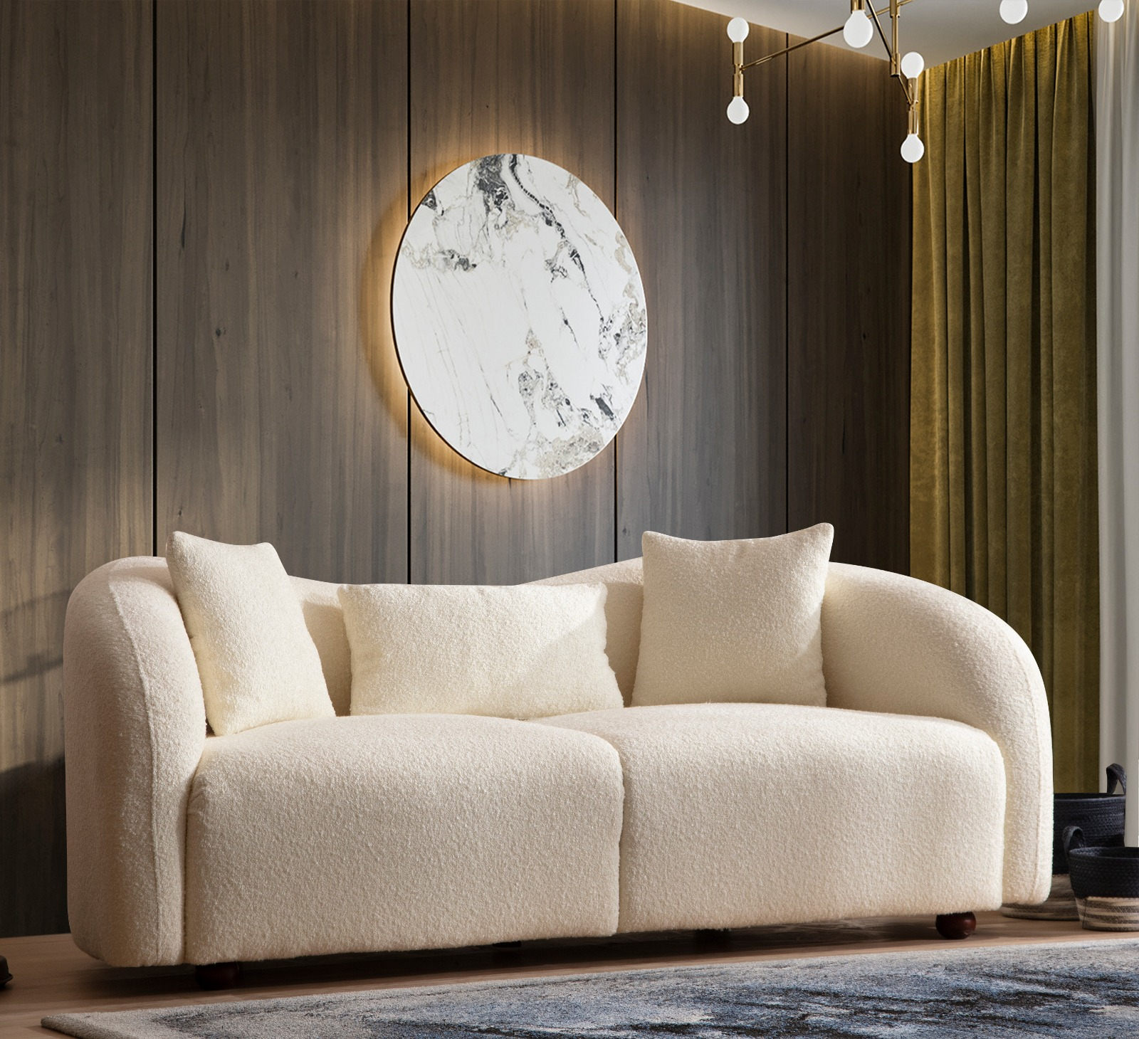 Venedik Sofa 2-Sitzer Creme