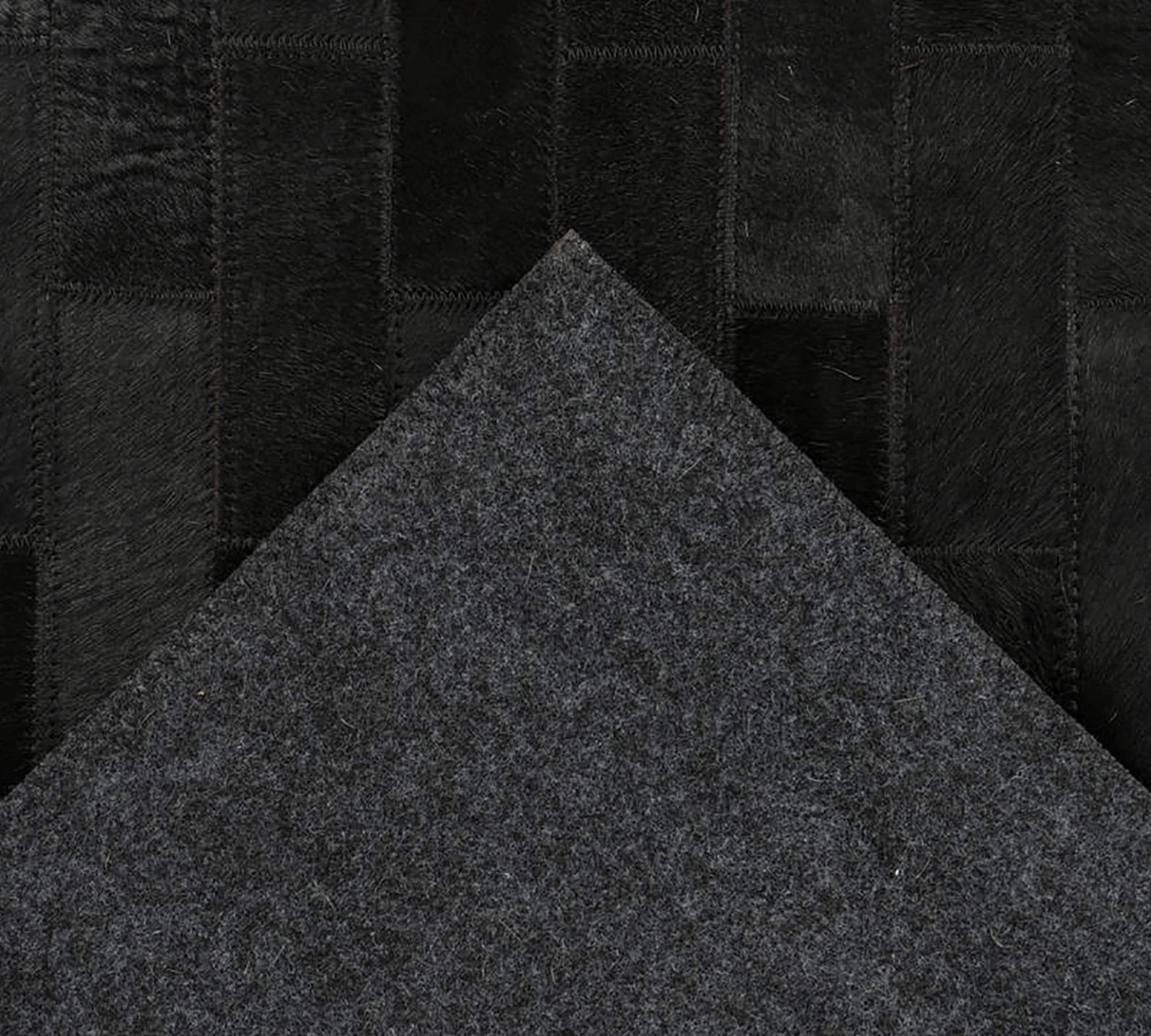Fellteppich Schwarz