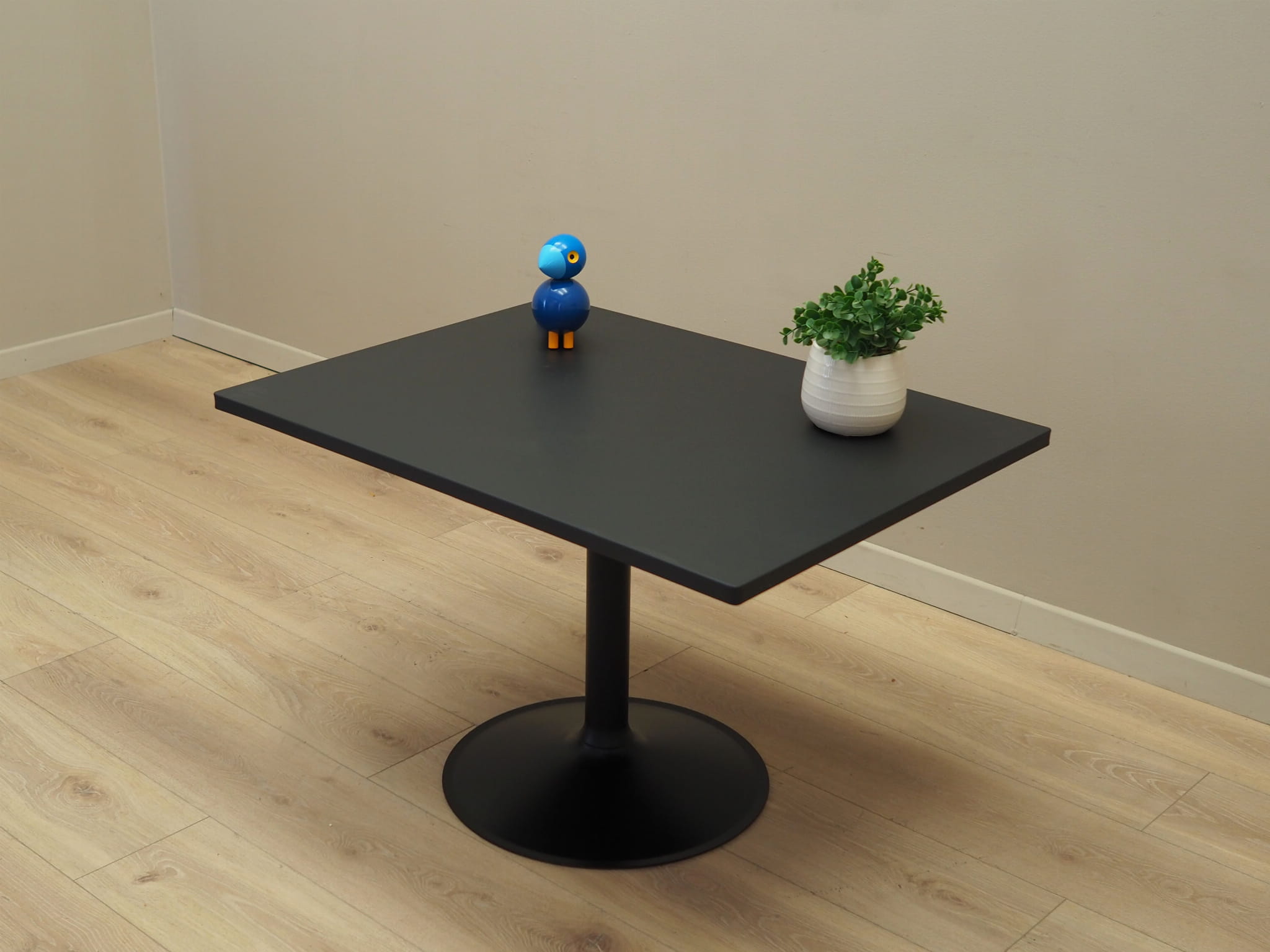 Side table wood black 1970s