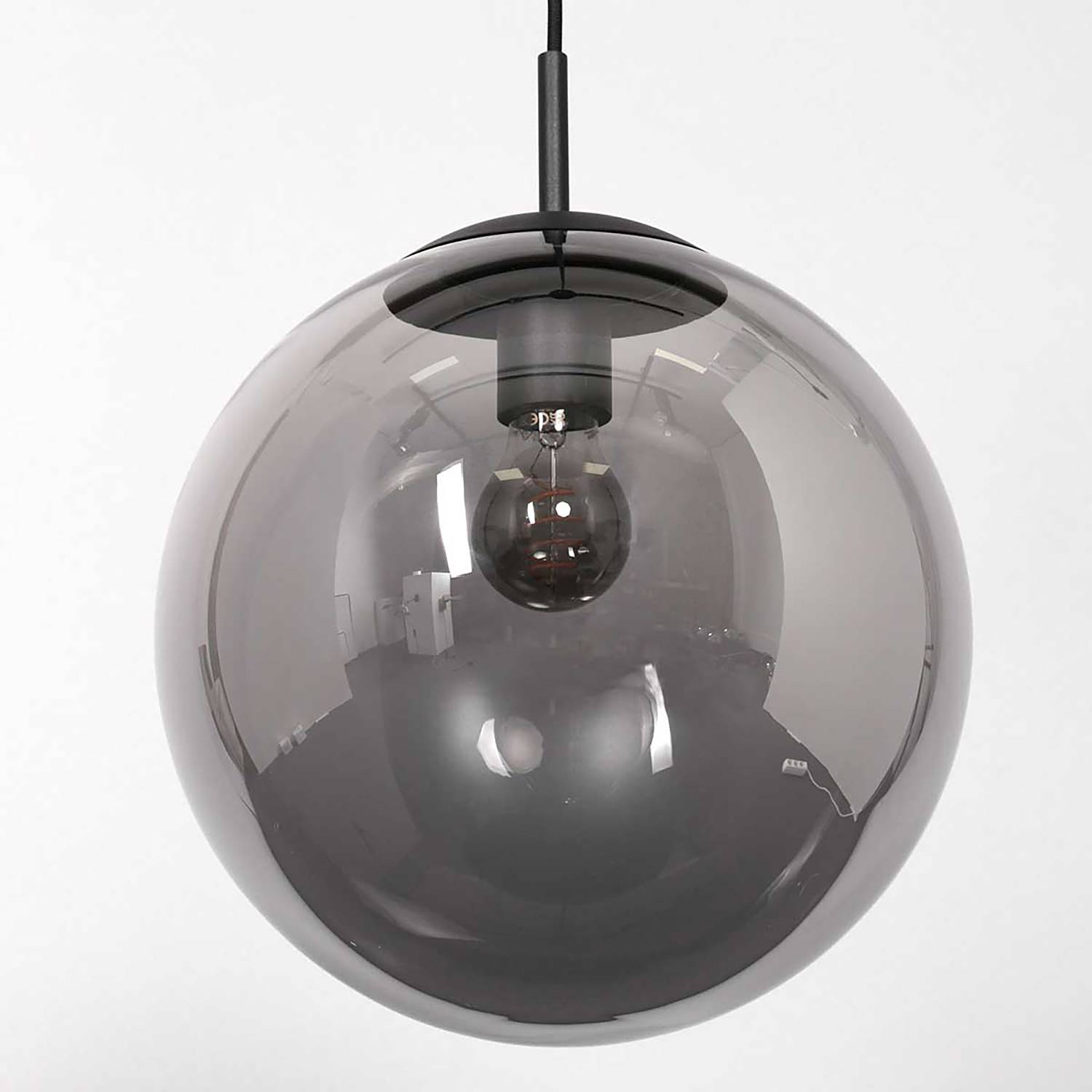 1-Flame Bollique Pendant Lamp Aluminum Black