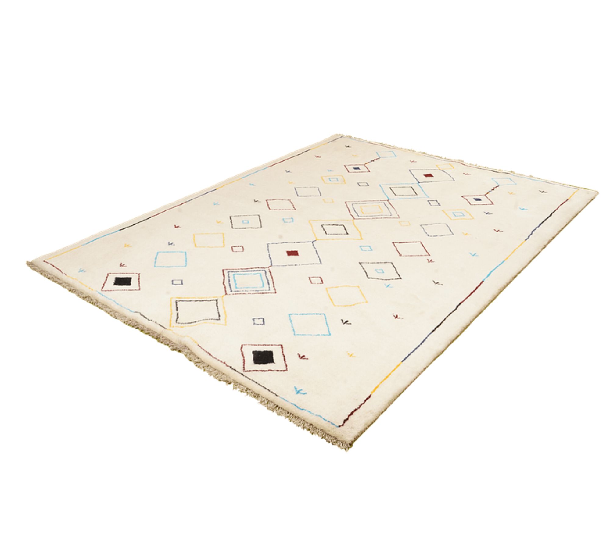 Gabbeh Basi Teppich Wolle Beige