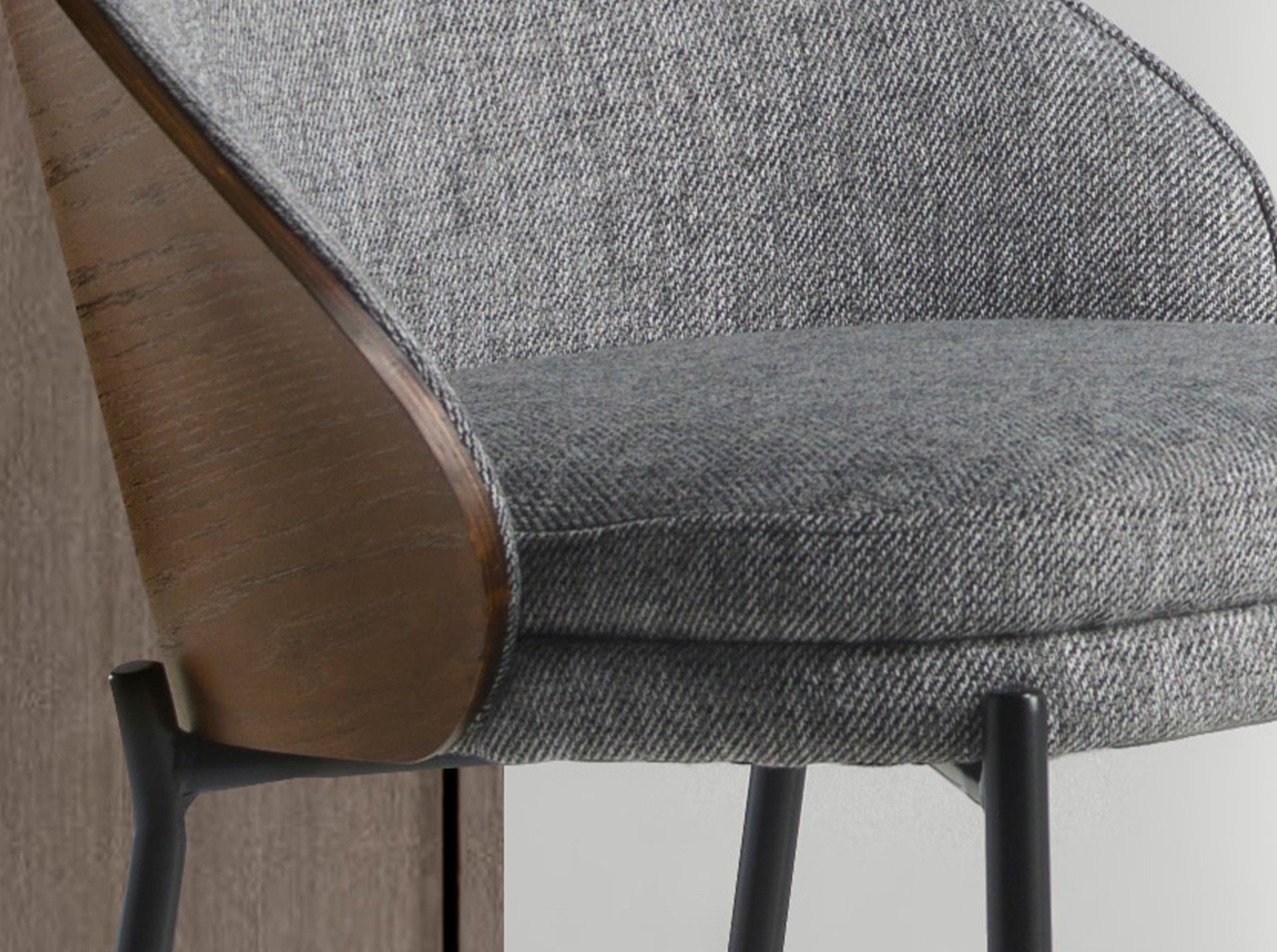 Bar stool fabric grey