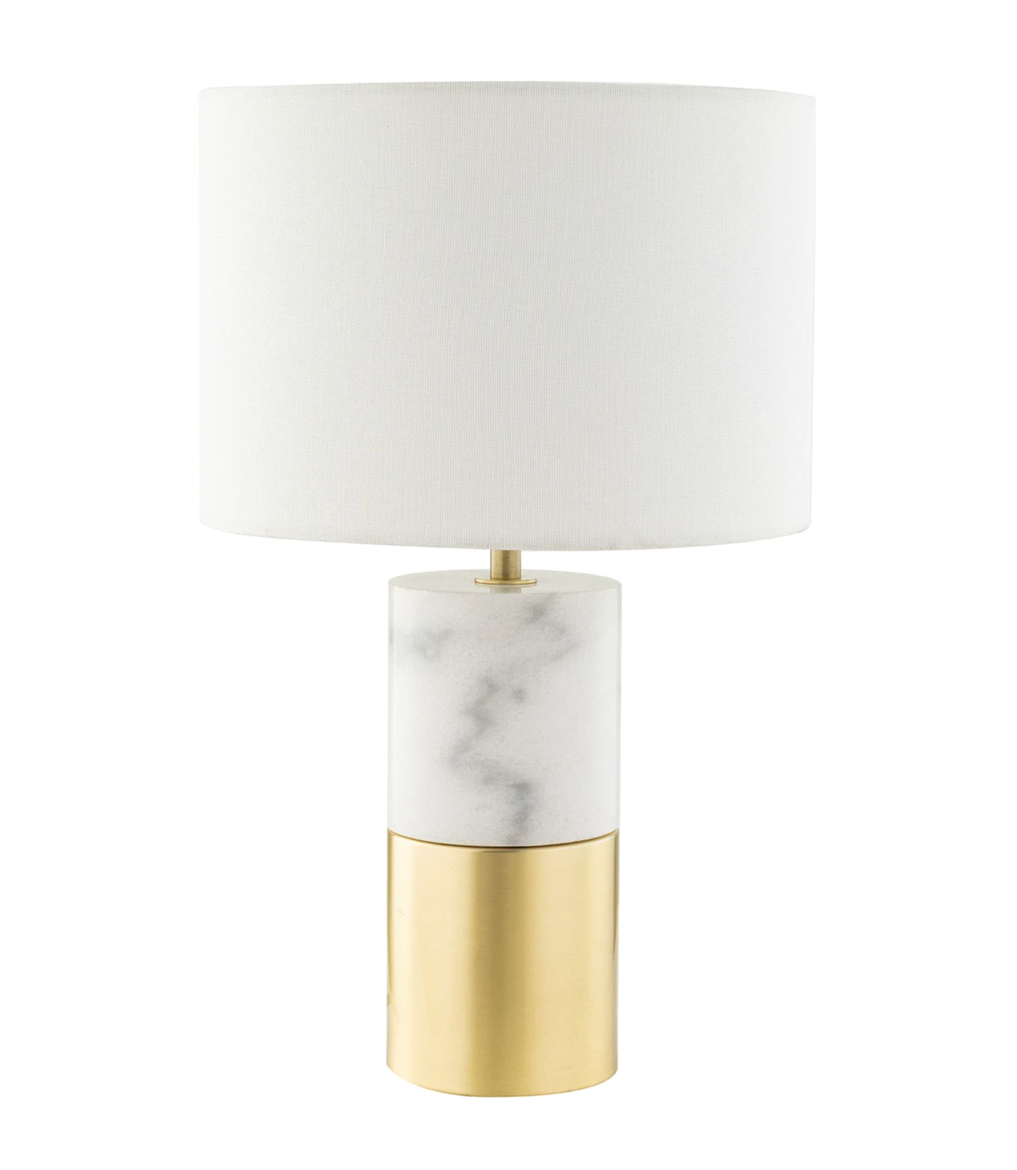 Tischleuchte Hege Leinen / Marmor 1-flammig