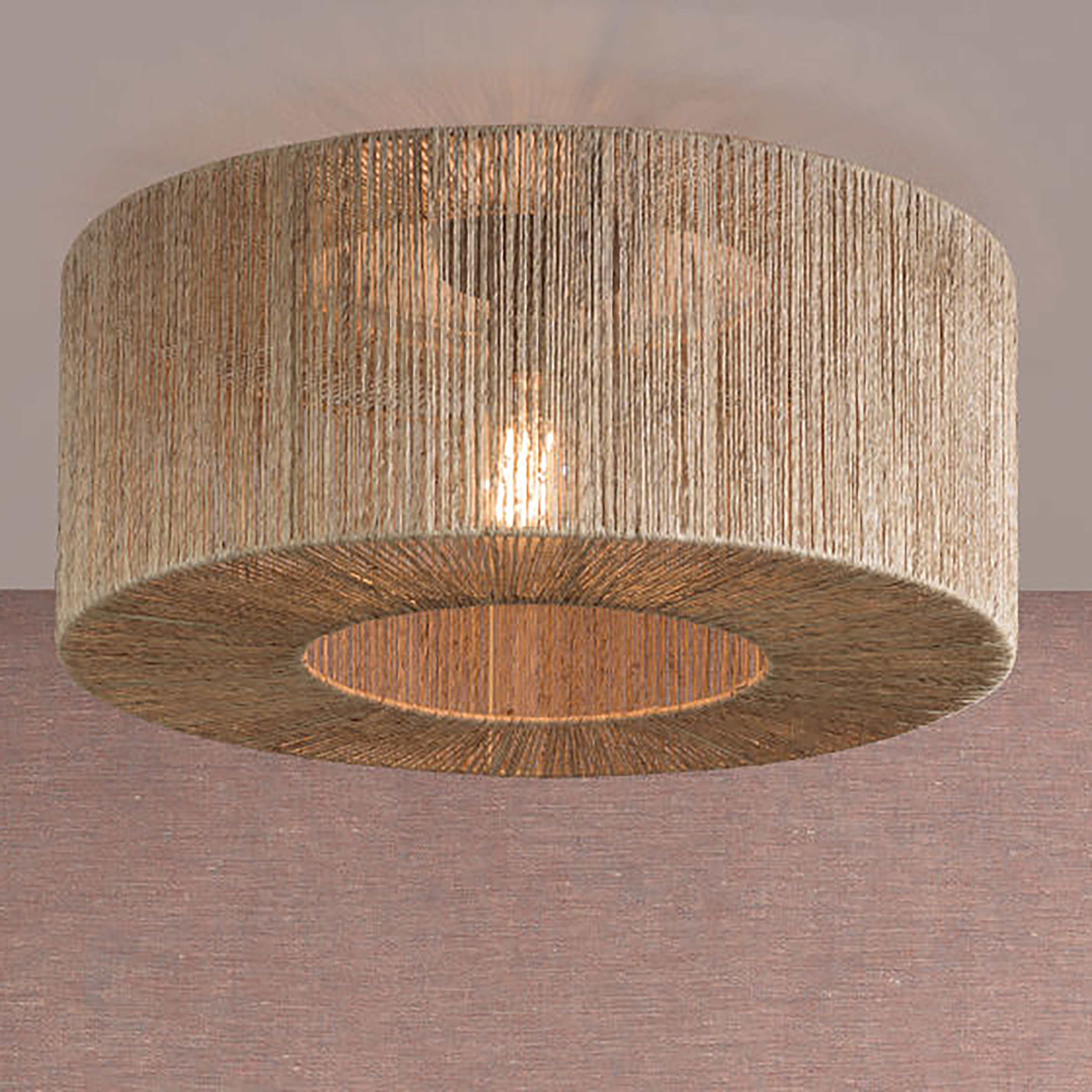Iguazu Typ C Deckenleuchte Eisen Jute Beige