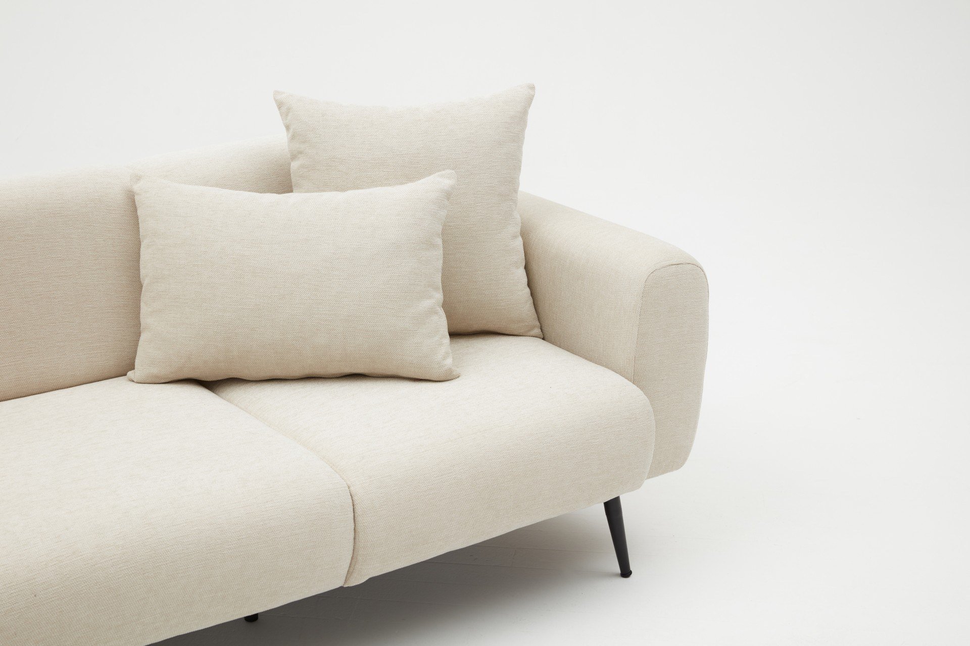 Side Sofa 3-Sitzer Creme