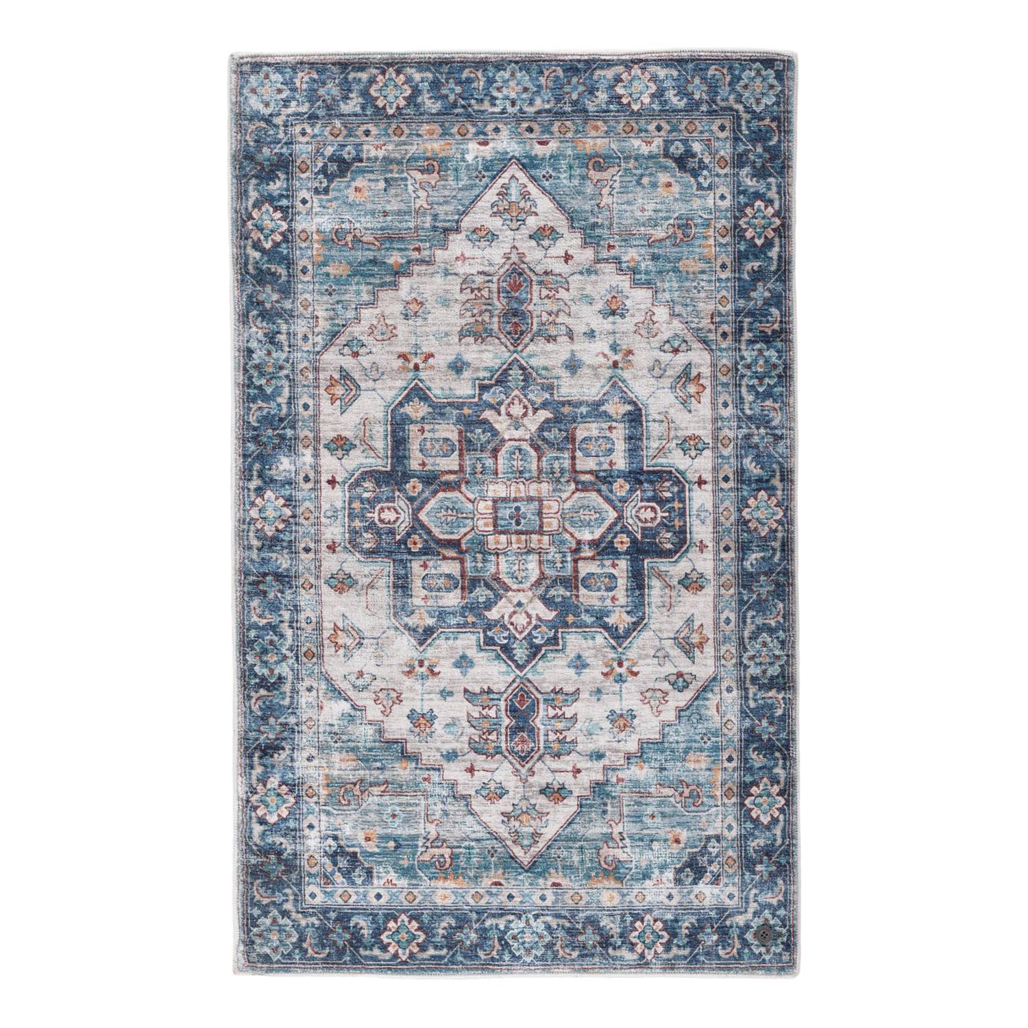 Badteppich Oriental Two Polyester Türkis 70 x 120 cm
