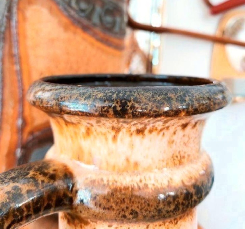 Vintage Vase Keramik Beige