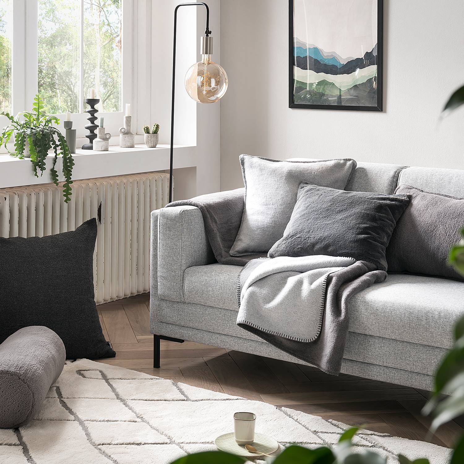 Twiin Wohndecke Baumwolle Grau 150 x 200cm