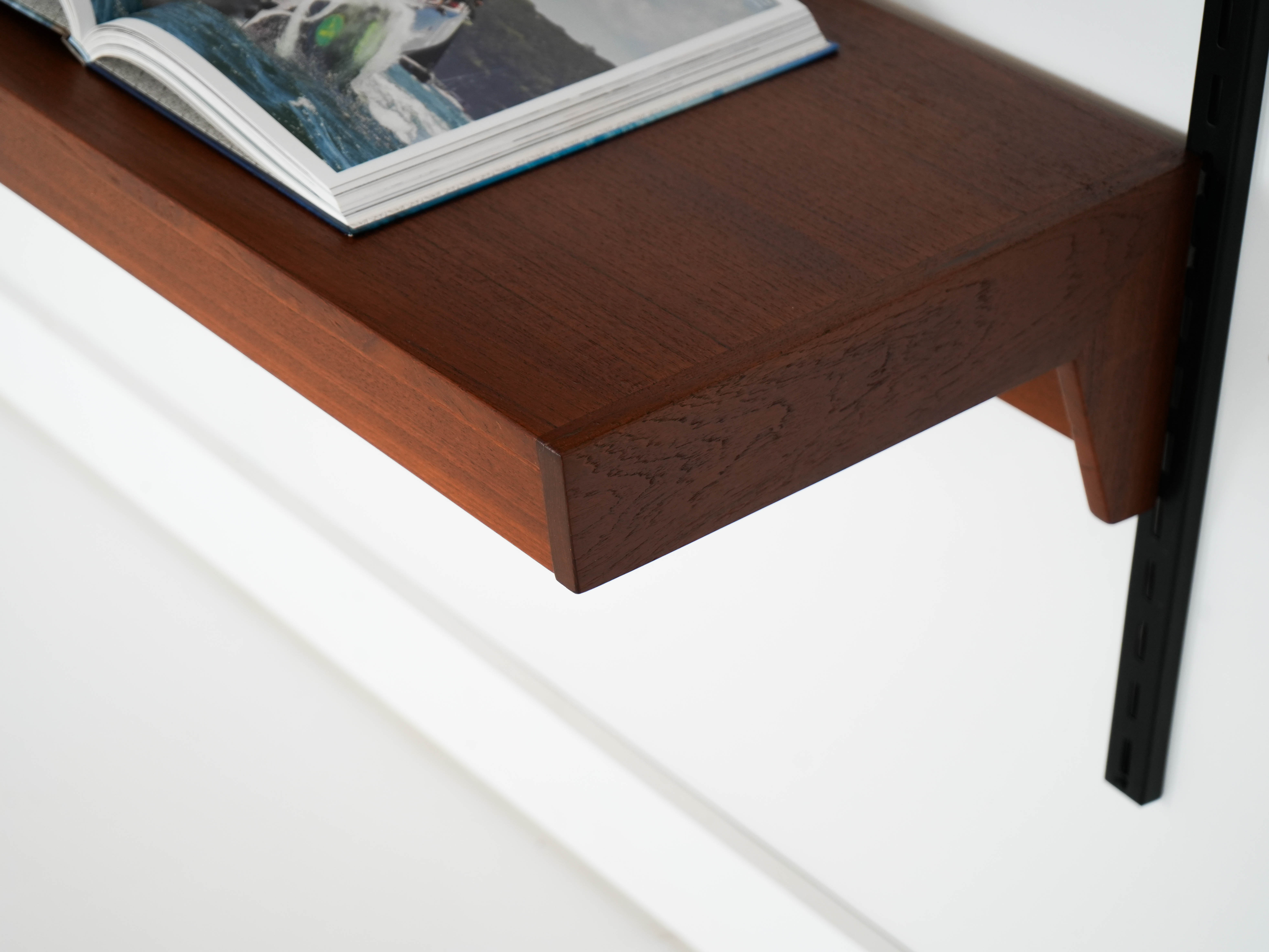 Modular teak shelving unit 1960s