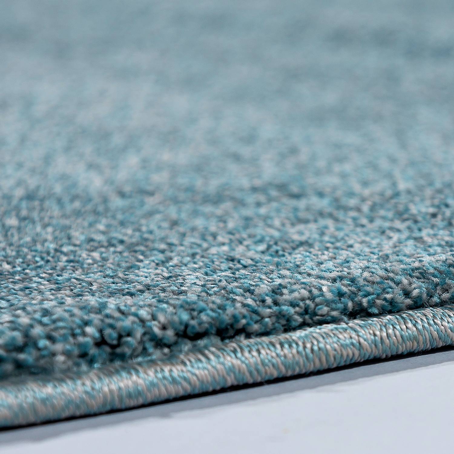 High-pile carpet Pure fabric Turquoise 80 x 150 cm