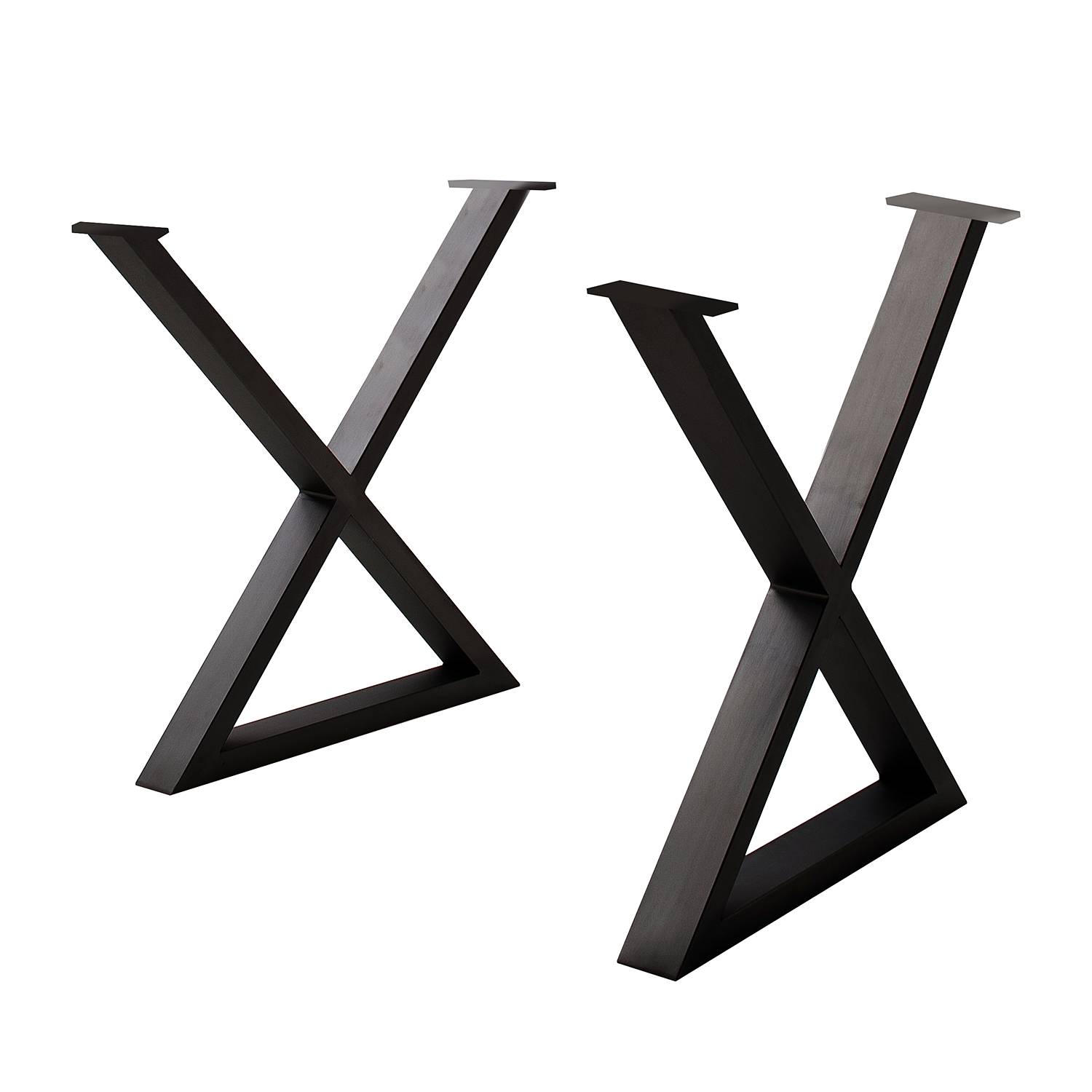 Table frame KAPRA X-shape iron black
