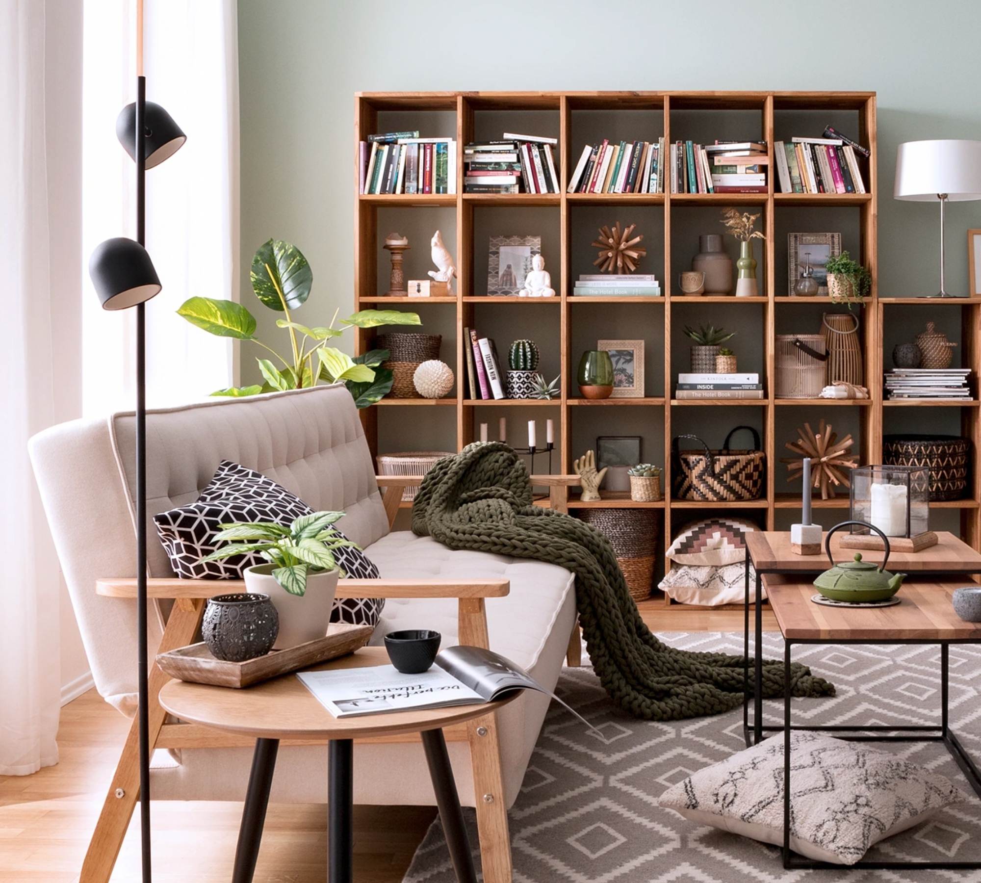 LED-Stehleuchte Jon Eisen 2-flammig Schwarz