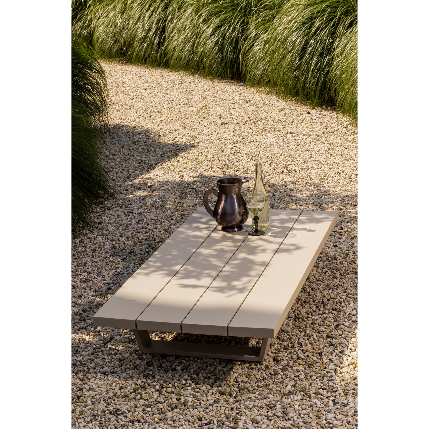 Bear Garten Couchtisch Aluminium Grau