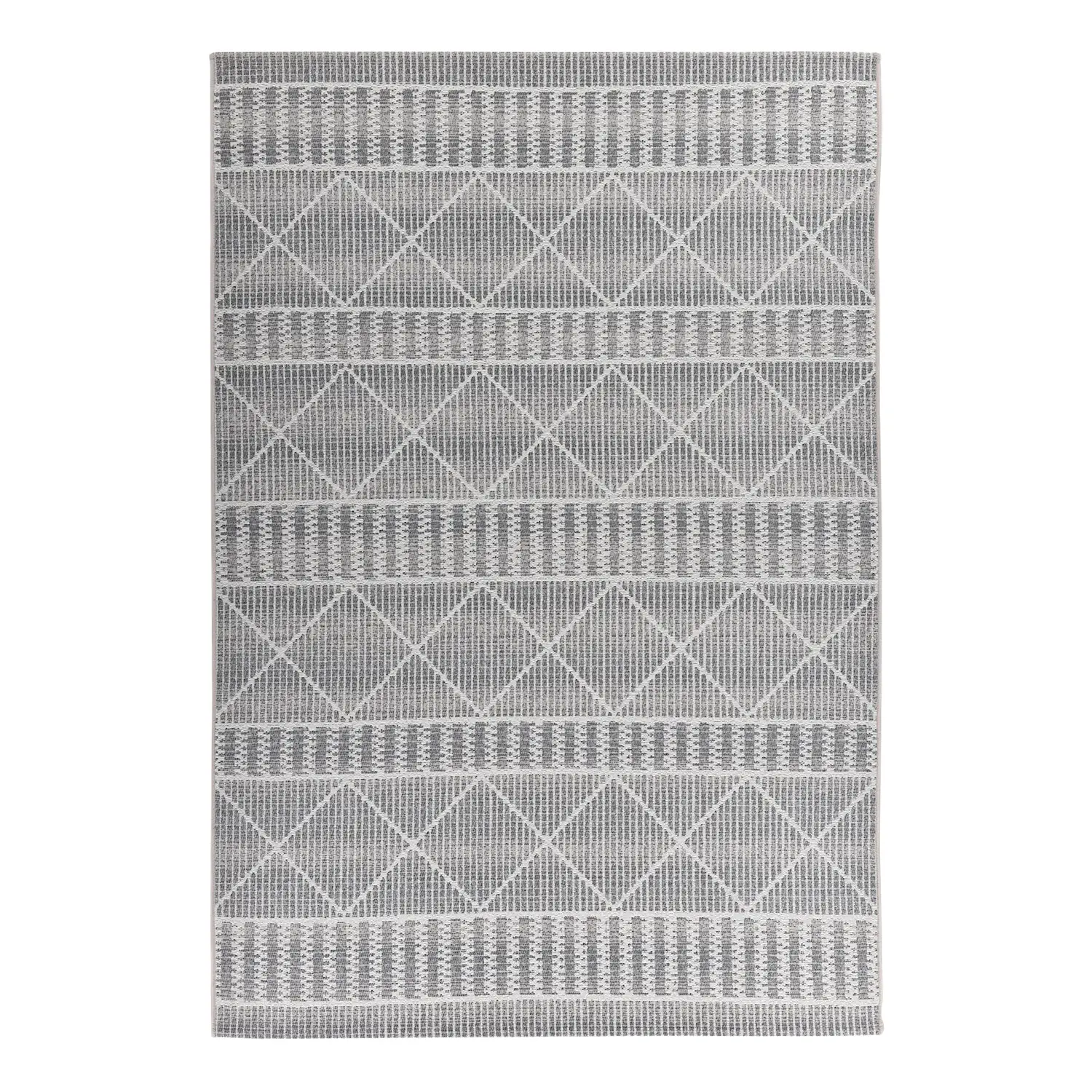 Funky Geometric Outdoorteppich Beige