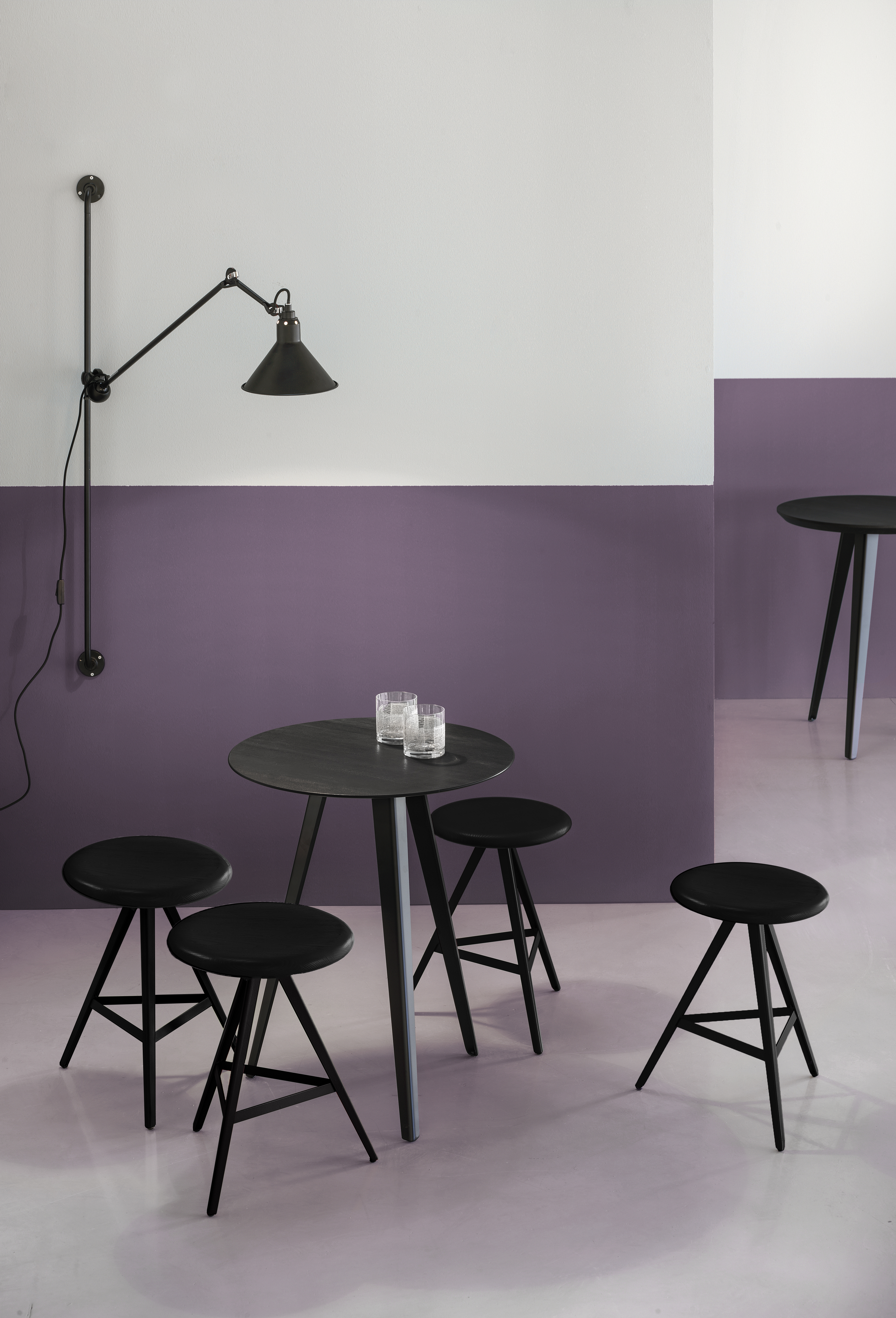 Kuky Basso Nero Stool Metal Wood Black