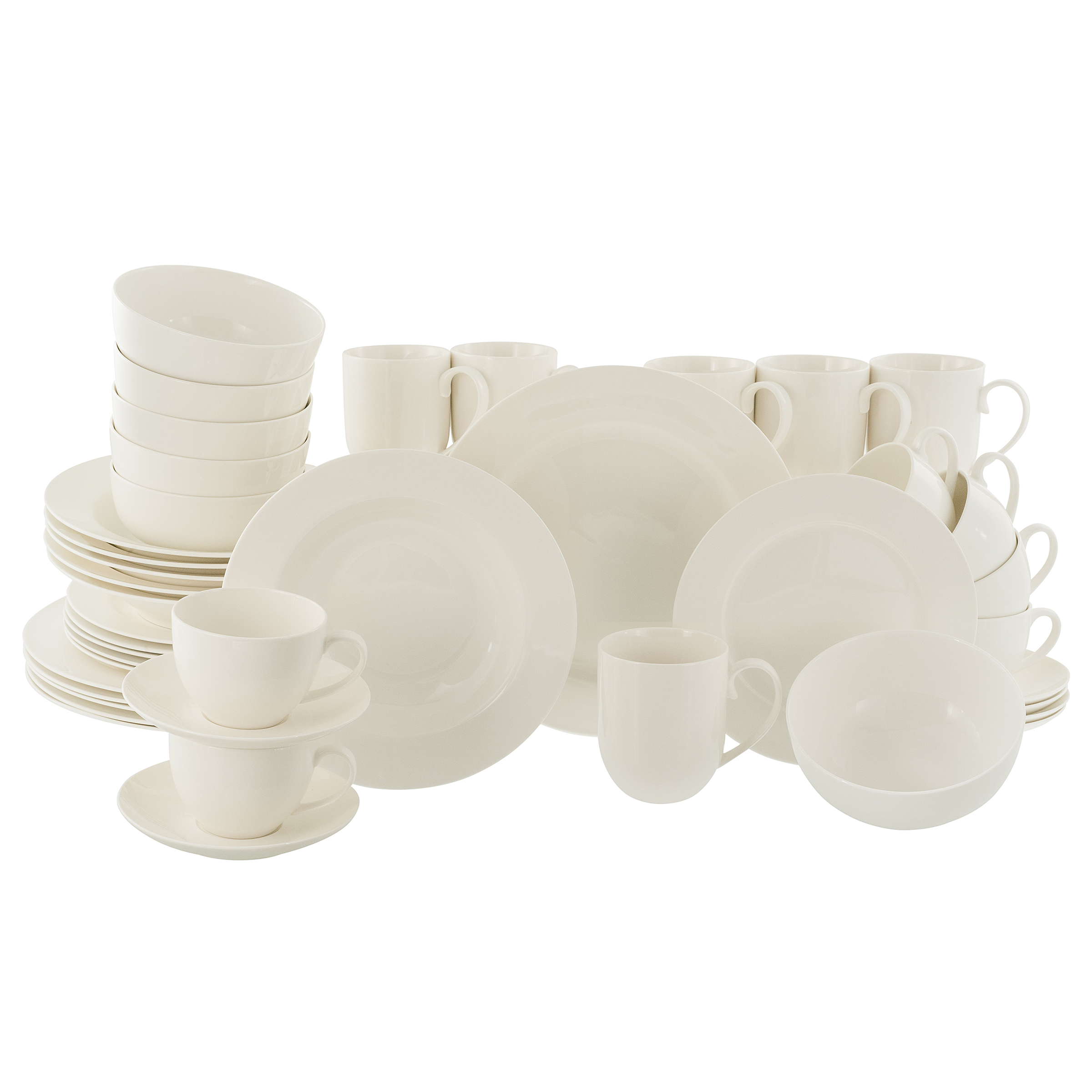 Combination Service Fleur Royal 42-piece Set White Porcelain