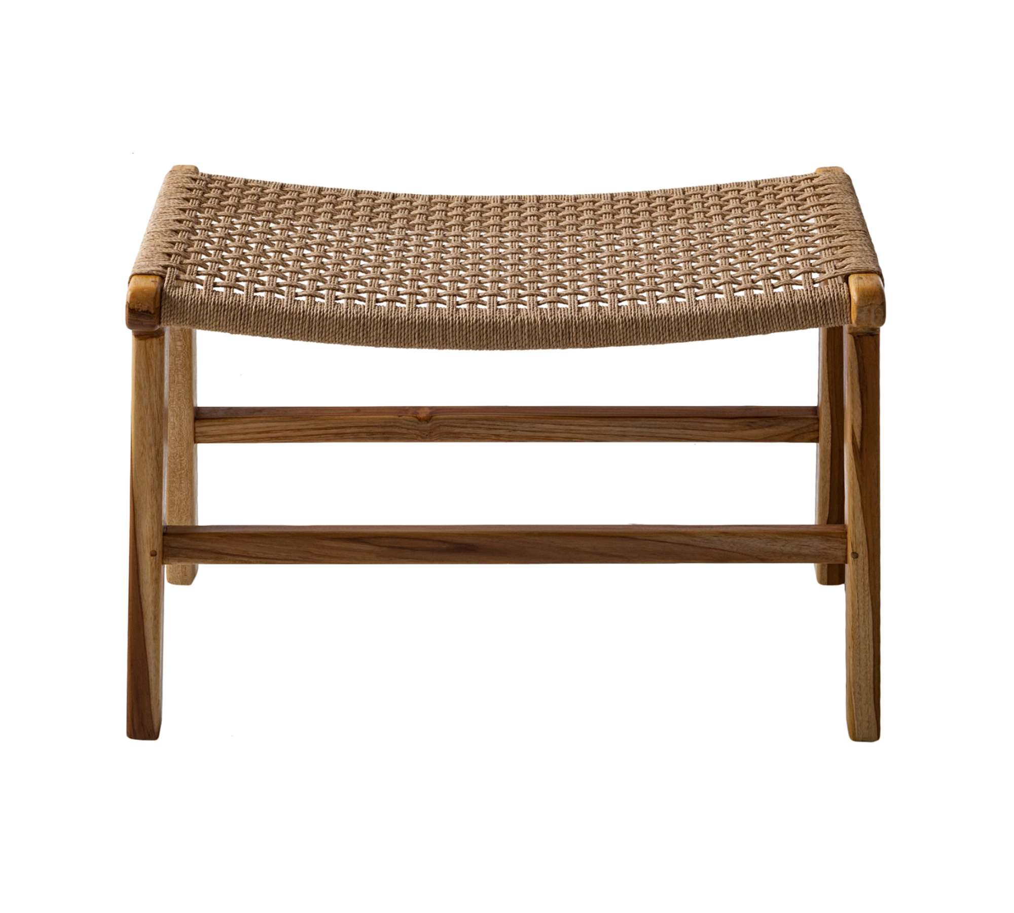 Hocker Teakholz Sisal Natur