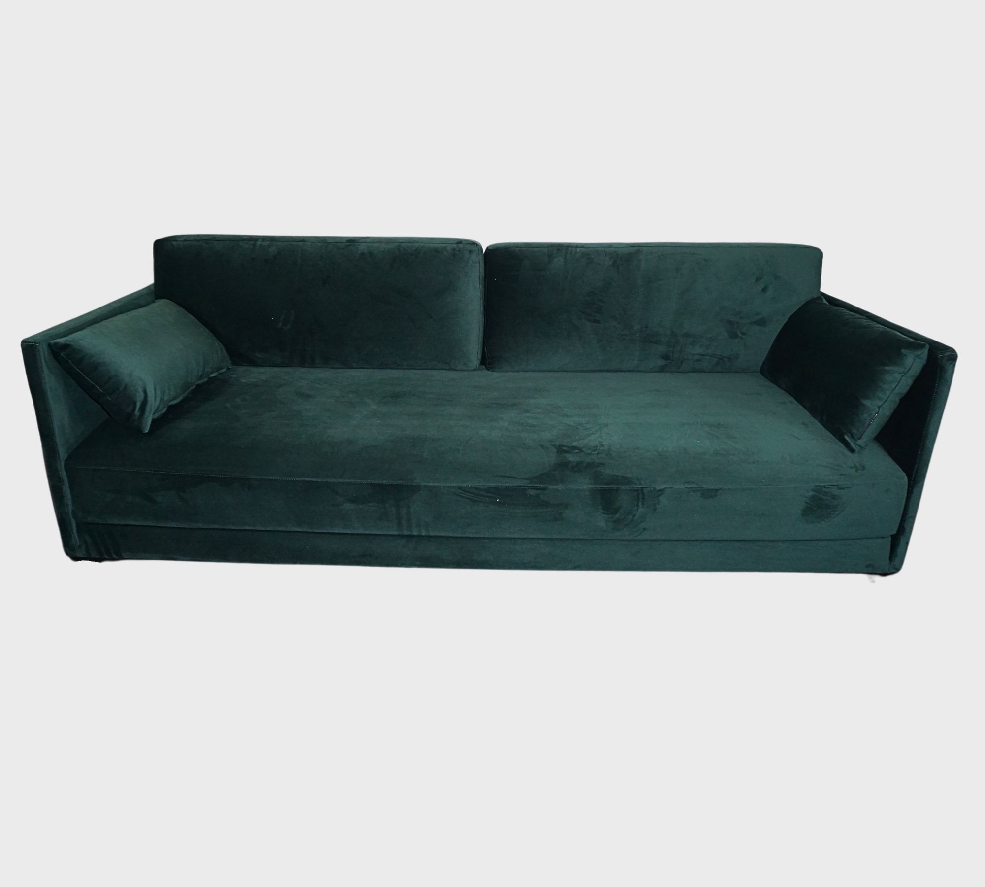 Chill by SLS Schlafsofa 3-Sitzer Velour Lux Dark Green