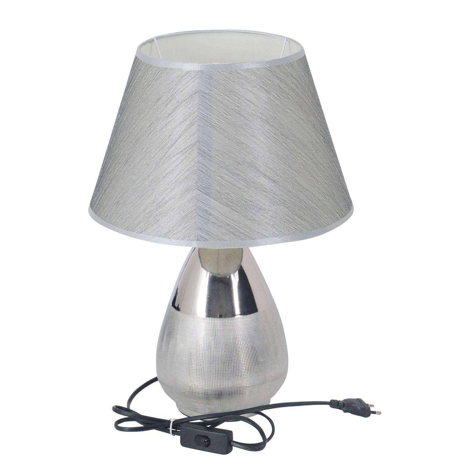 Elena Table Lamp Blended Fabric Stainless Steel 1-Light