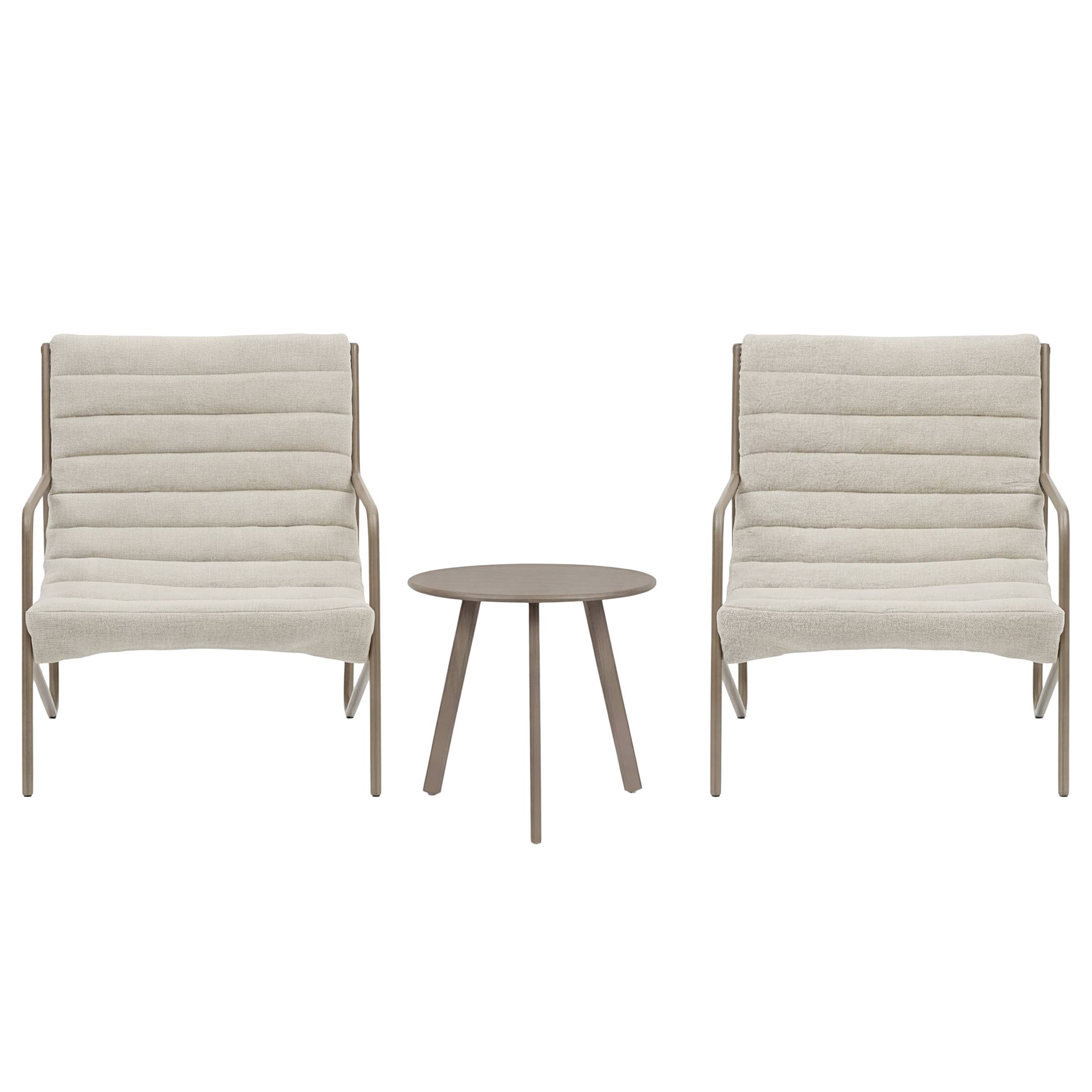 Wink Balcony Set 3-piece Steel Bouclé Beige